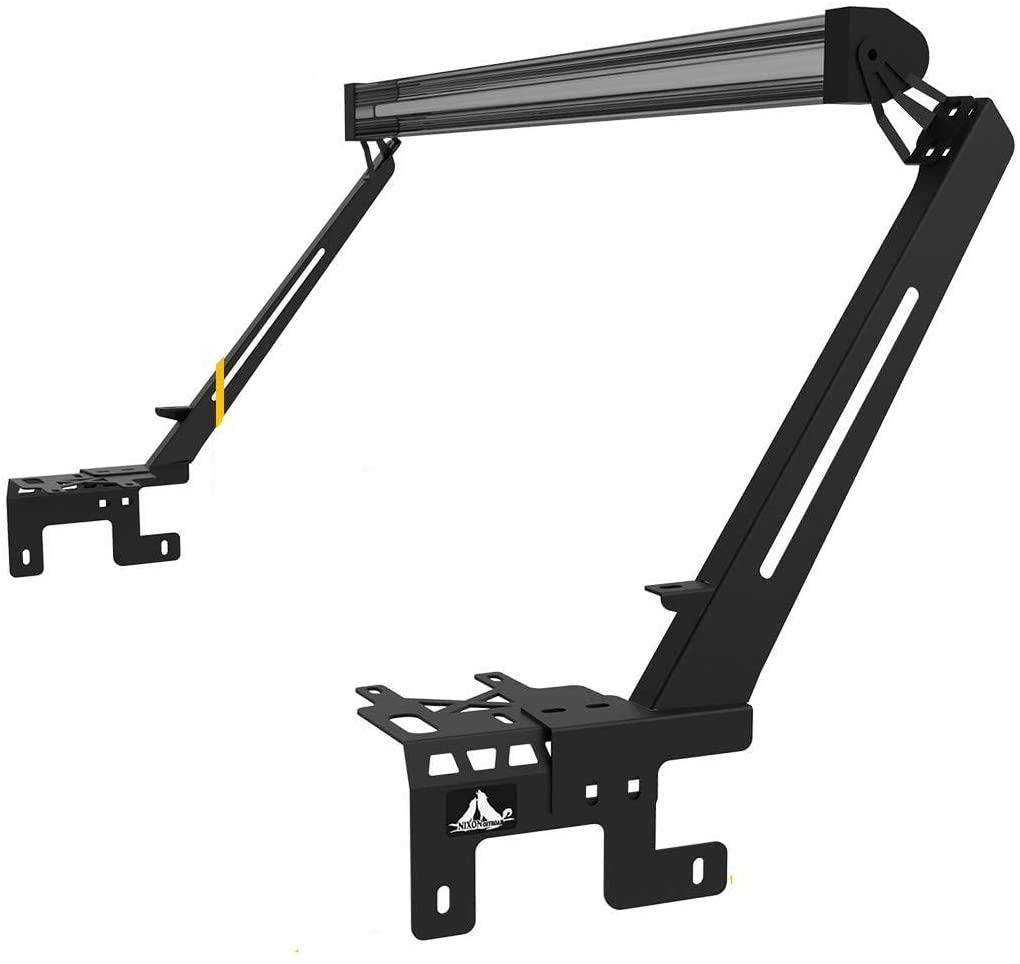 NIXON OFFROAD A-Pillar LED Light Bar Mounting Brackets for 2018-2020 Jeep Wrangler JL/JLU - Includes 2 LED Lights - Heavy Duty Off-Road Light Bar Accessories - Perfect for Night Driving, Trail Adventures & Off-Roading