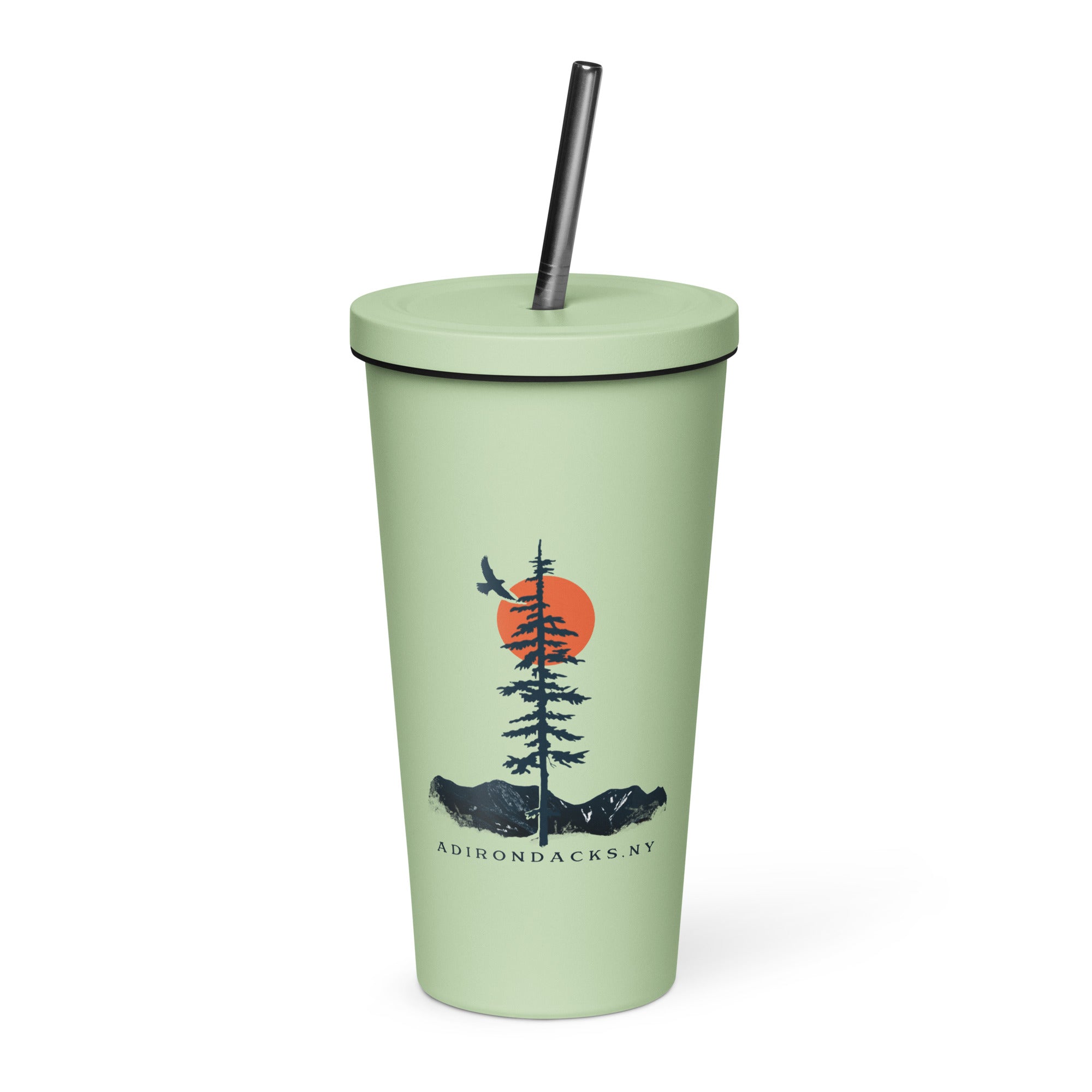 Great Roots Insulated Tumbler - 20oz Stainless Steel Vacuum Flask with Lid & Straw - Keeps Drinks Hot/Cold for 24 Hours - Perfect for Office, Gym, Travel & Outdoor Activities