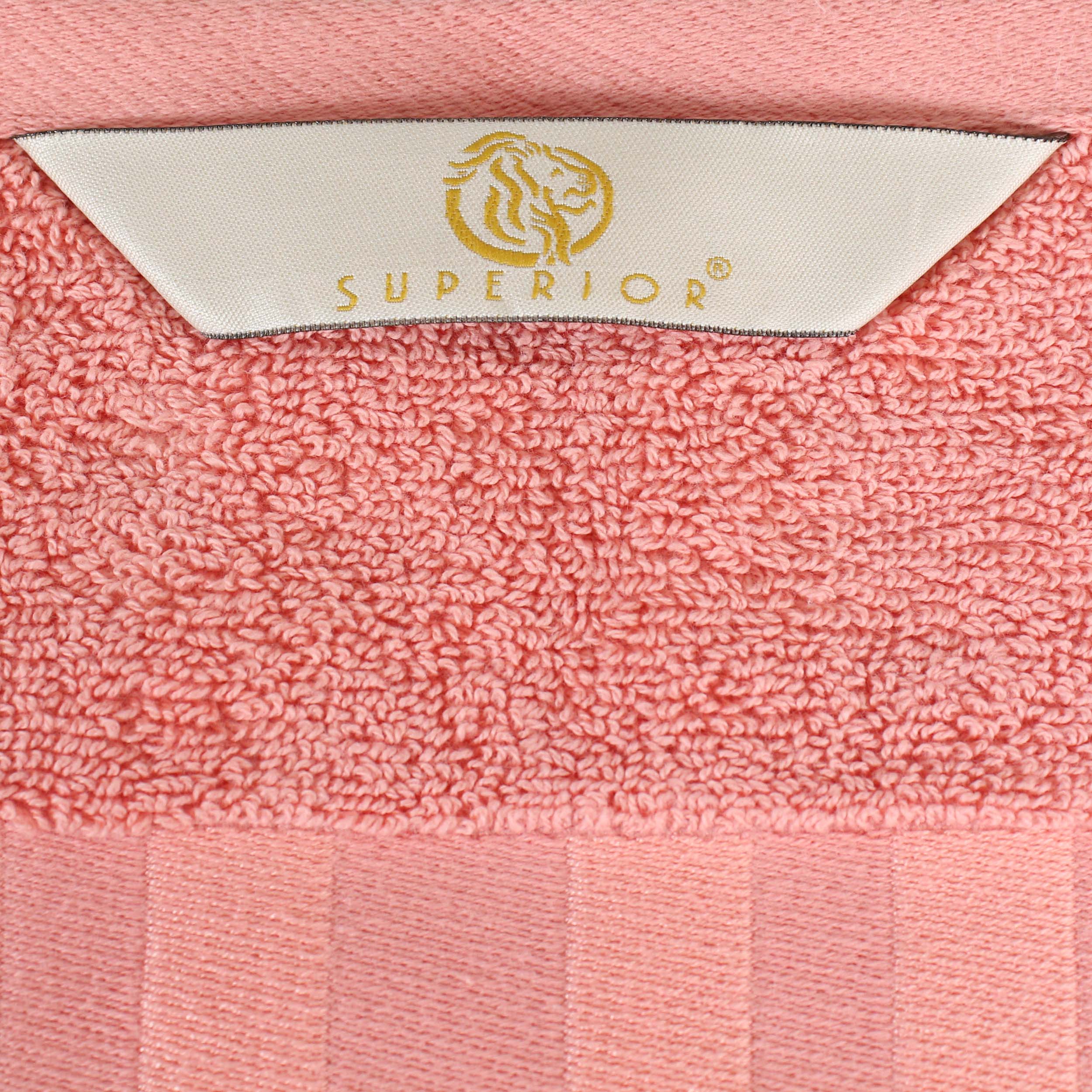 Larissa Cotton Geometric Embroidered Border Bath Towels Set of 4 - Soft Absorbent Quick-Dry Luxury Towels for Spa, Bathroom, Pool & Beach Use