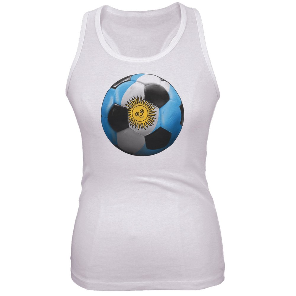 Argentina Soccer Juniors Tank Top - Old Glory - X-Large White - Perfect for Game Day, Fan Events & Summer Outfits