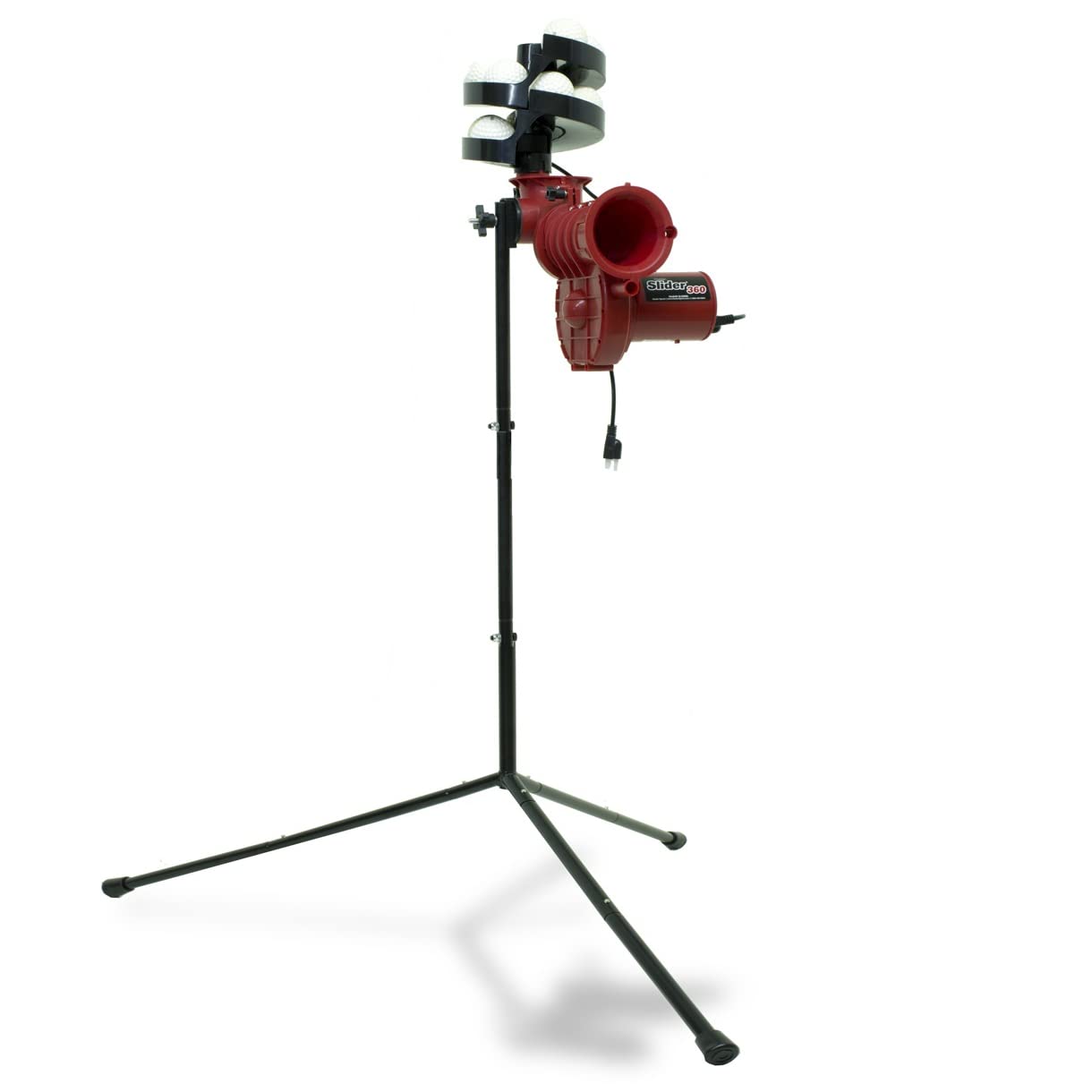 Heater Sports Slider Cricket Bowling Machine with Auto Ball Feeder - 360° Adjustable Pitch for Fast & Swing Bowling | Durable Portable Cricket Practice Equipment for Kids & Adults | Perfect for Backyard Training, Team Practice & Solo Drills