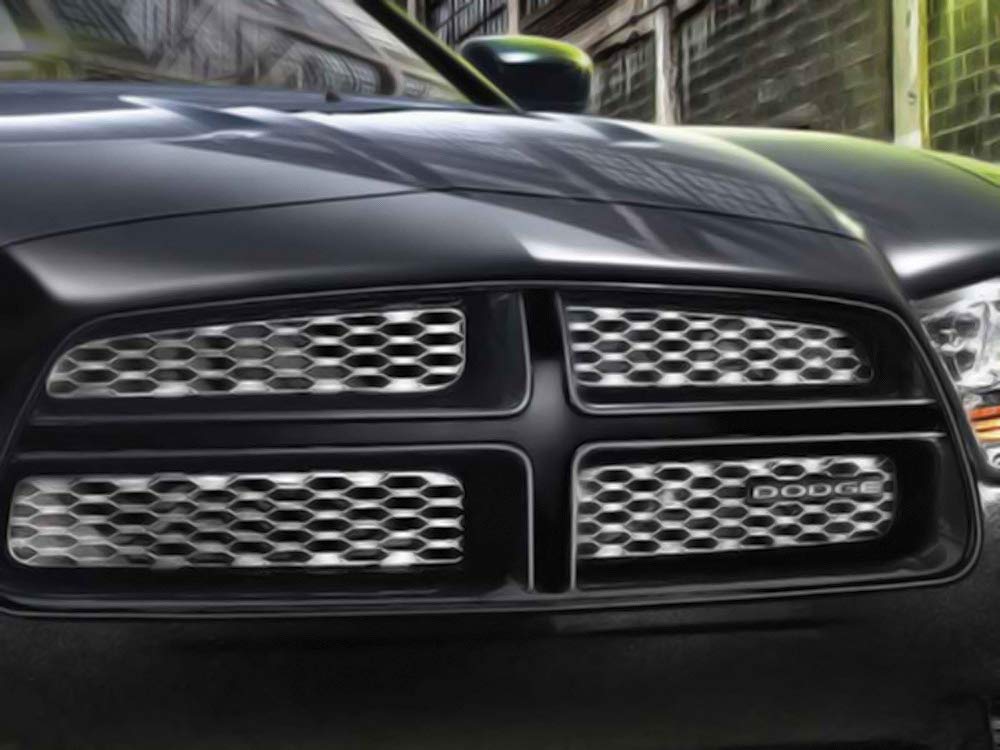 2011-2012 Dodge Charger Black Chrome Grille Surround Trim - OEM Style Mopar Replacement Part for Enhanced Front End Appearance | Perfect for Car Customization & Show Vehicles