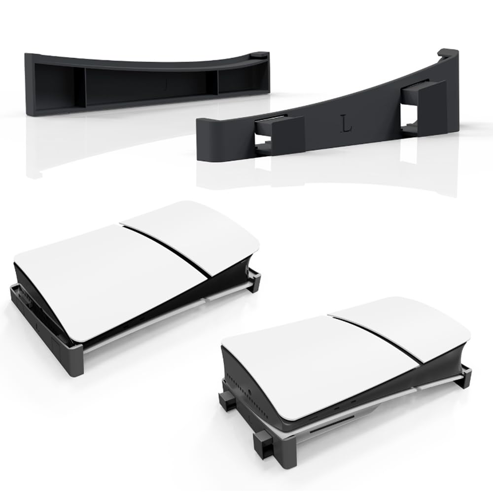 PS5 PRO & PS5 Slim Horizontal Mounting Bracket - Easy Installation, High Stability Gaming Stand - Black | Perfect for Wall Mounting & Space-Saving Gaming Setup