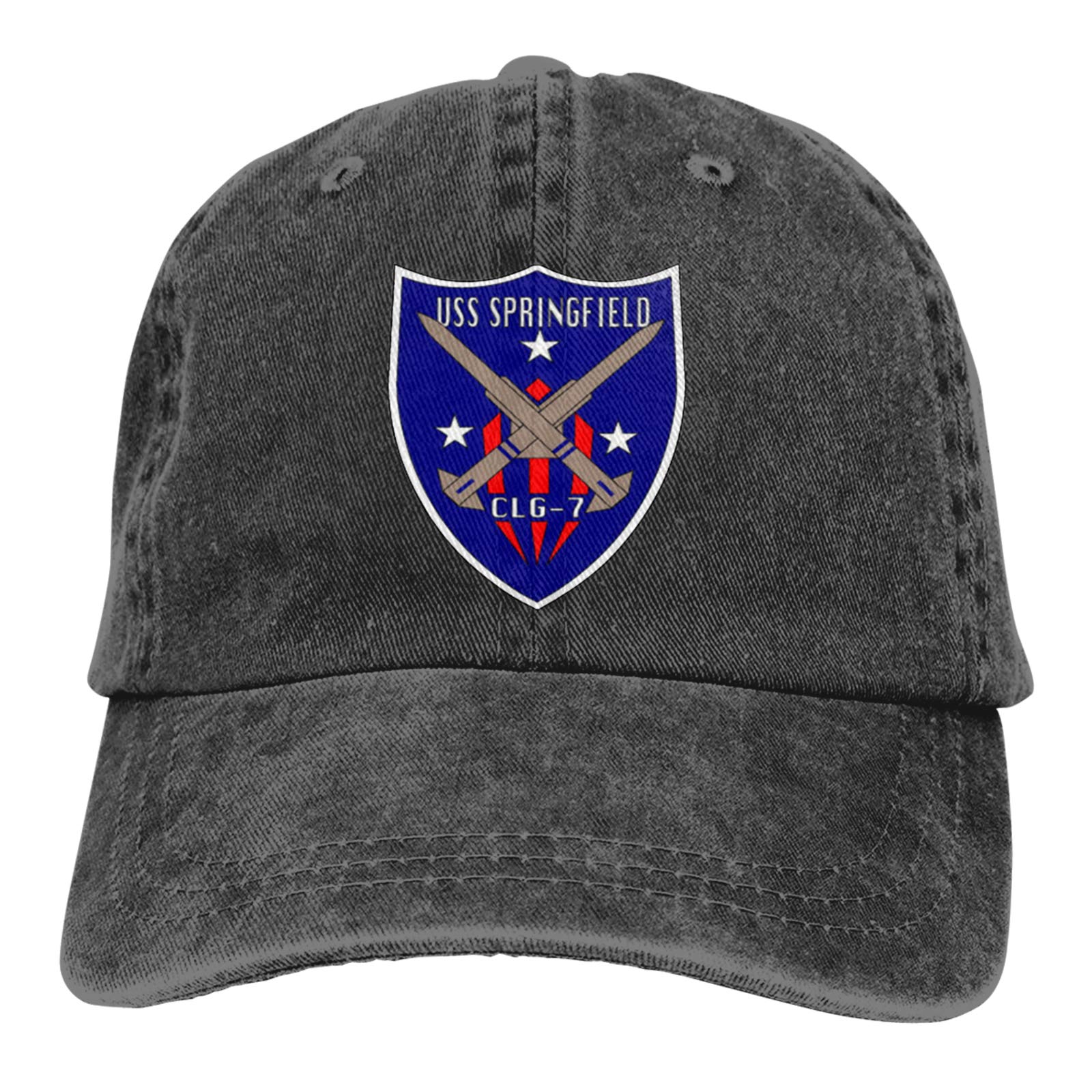 USS Springfield CLG-7 Cowboy Hat | Vintage Denim Dad Jeans Baseball Cap | Adjustable Plain Fit Hat for Men & Women | Perfect for Western Rodeo, Country Music Festivals & Outdoor Adventures