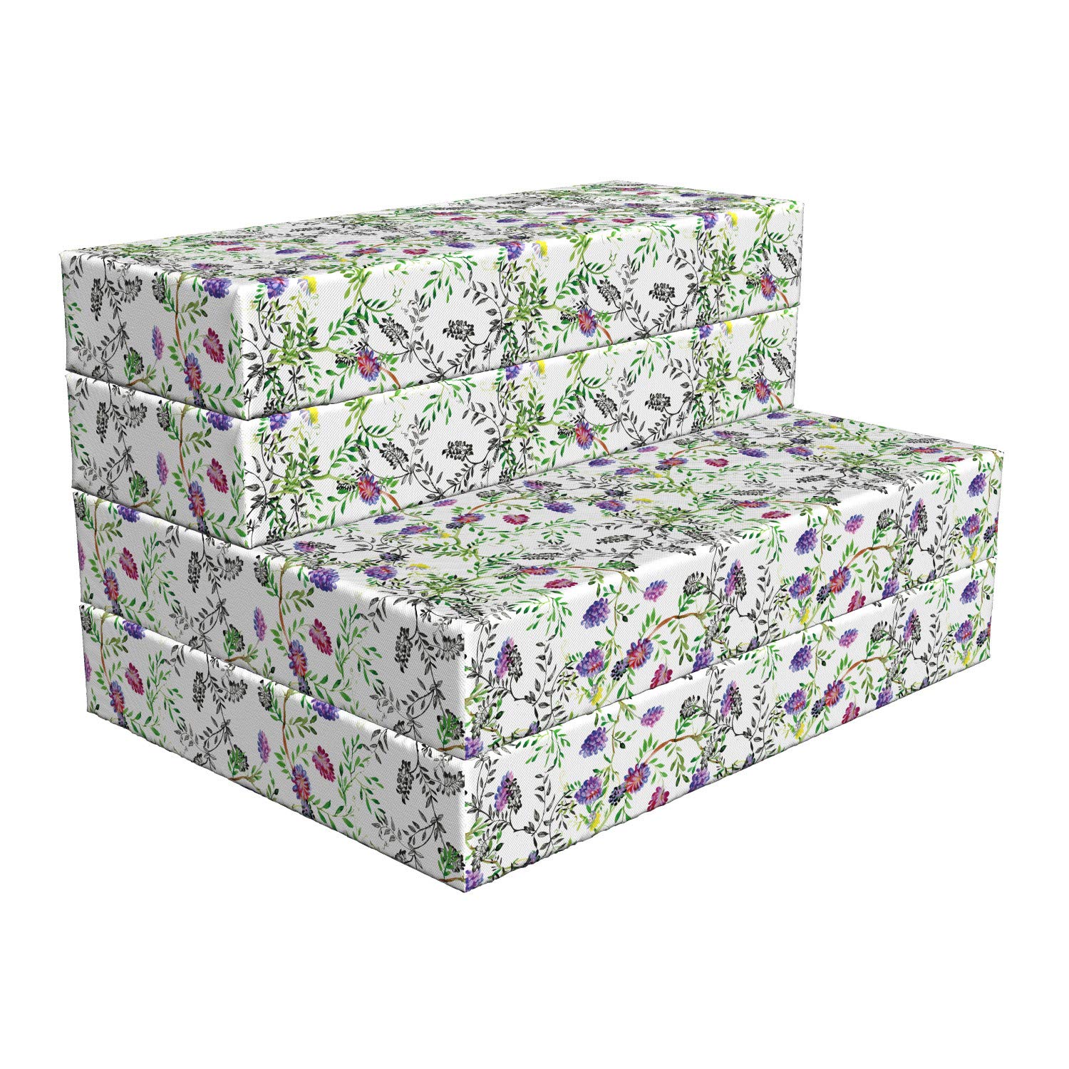 Ambesonne Floral Foldable Mattress - Lilac Wild Flowers Design, 74.8