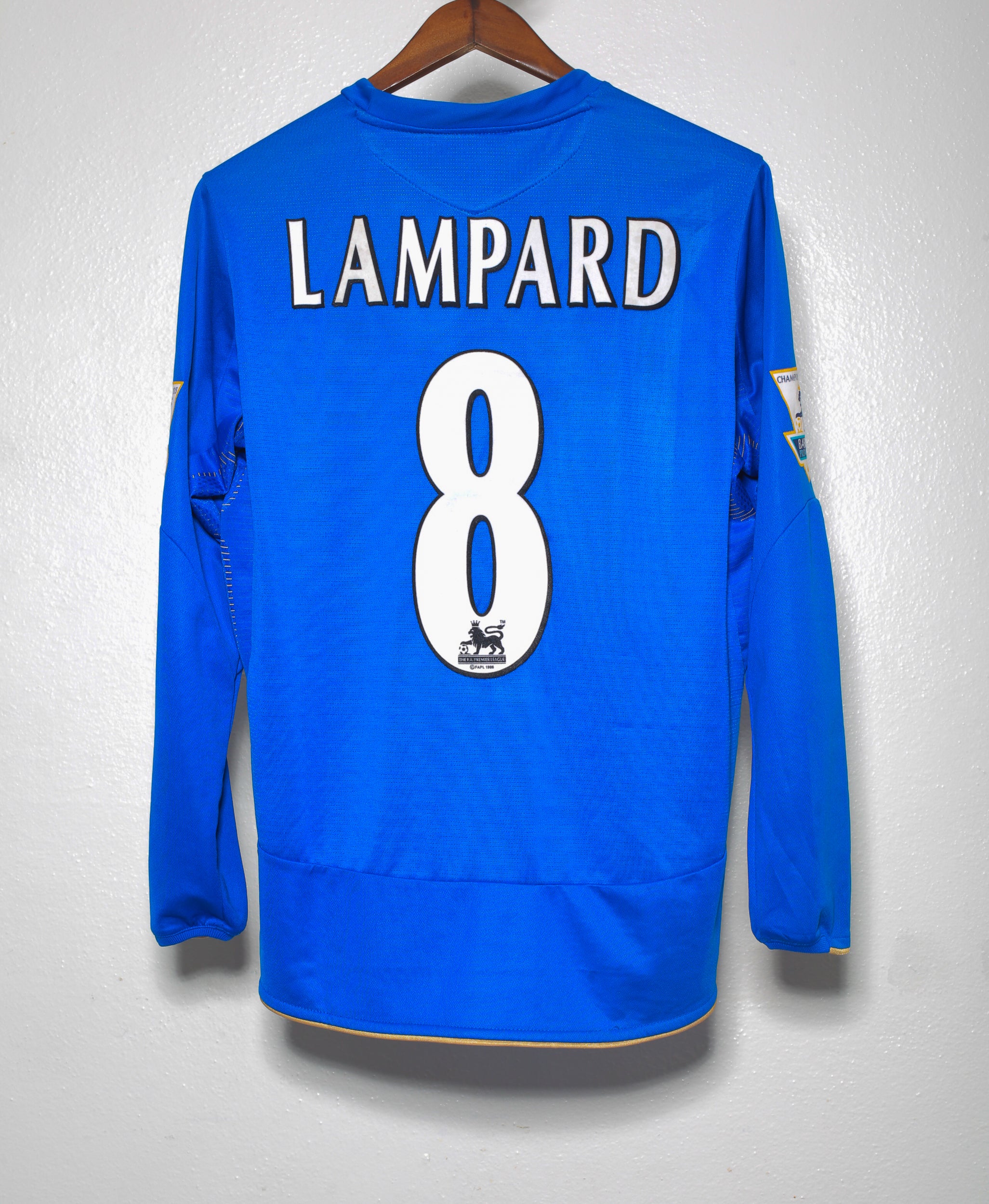 2004 Chelsea FC Home Centenary Long Sleeve Jersey #8 Frank Lampard - Vintage Soccer Shirt for Fans & Collectors - Perfect for Matches, Gifts & Memorabilia Display