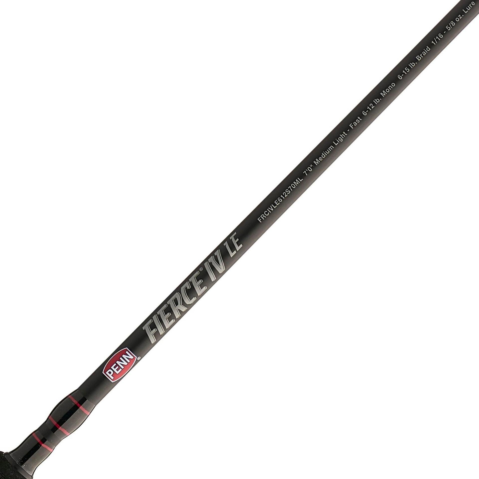 Fierce® IV LE Spinning Rod and Reel Combo - Premium Fishing Gear for Freshwater & Saltwater Anglers | Perfect for Bass, Trout, and Inshore Fishing