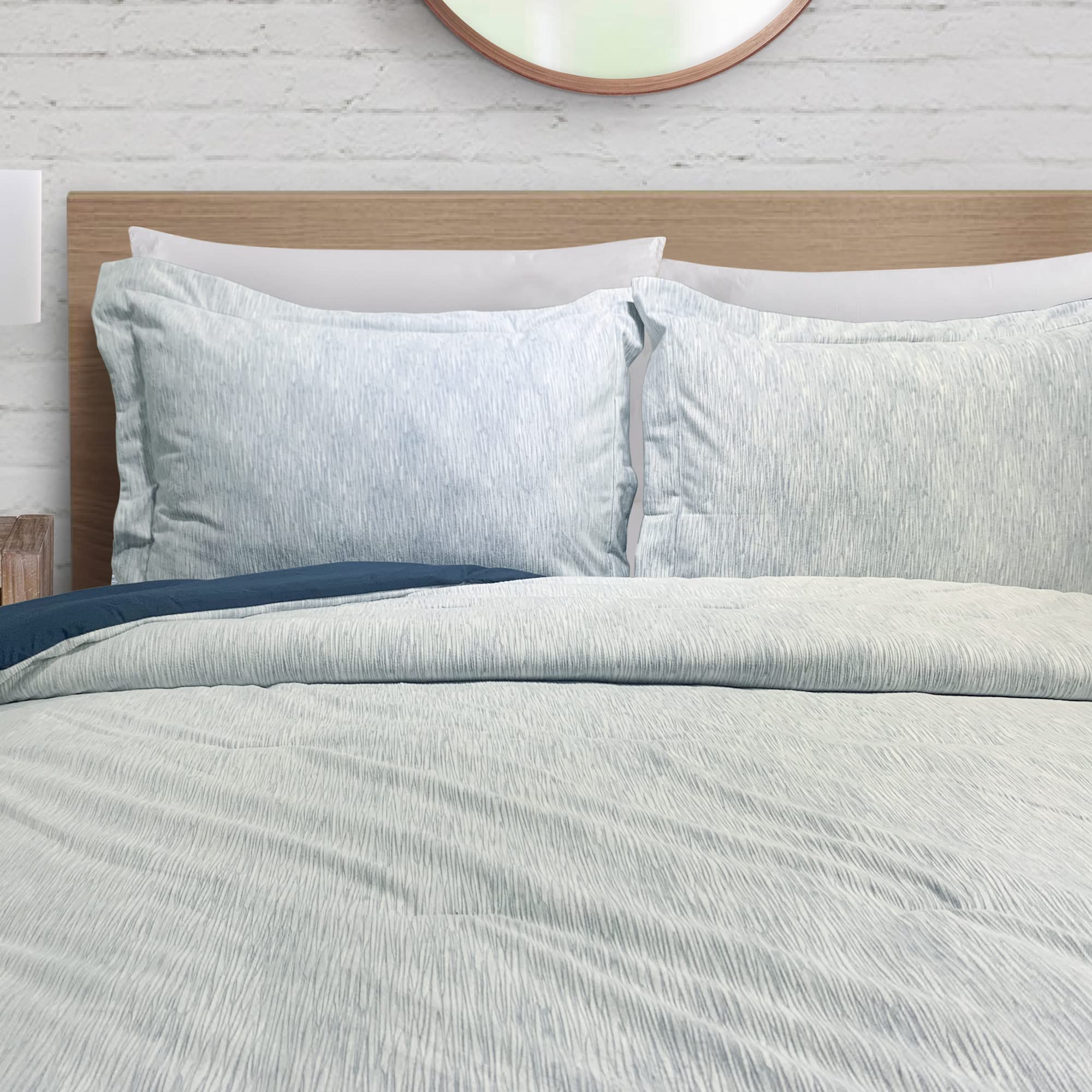 Premium Wellbing Velvet Comforter Set - Full/Queen Size Soft Blue Fluffy Bedding | 3-Piece Lightweight Warm Duvet Cover for Cozy Bedroom Decor | Perfect for Winter Nights & Guest Room Luxury