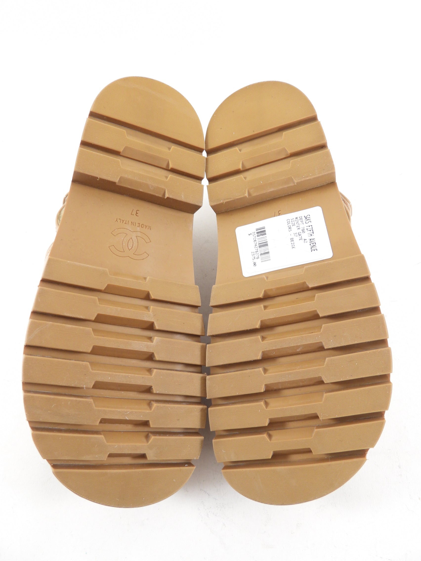 Chanel 2023 Beige Patent Leather Quilted Shearling Mules Women's Size 36.5 - Luxury House Slippers for Indoor Comfort & Fashion Outfits