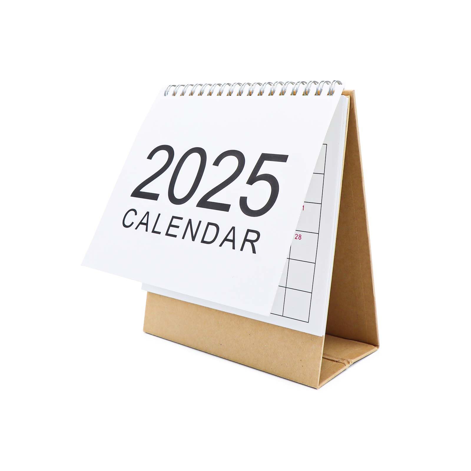 2025 Standing Desk Calendar - Wirebound Monthly Planner from September 2024 to December 2025 | Small Simple Design Tabletop Scheduler | Perfect for Office, Home & Gift Giving