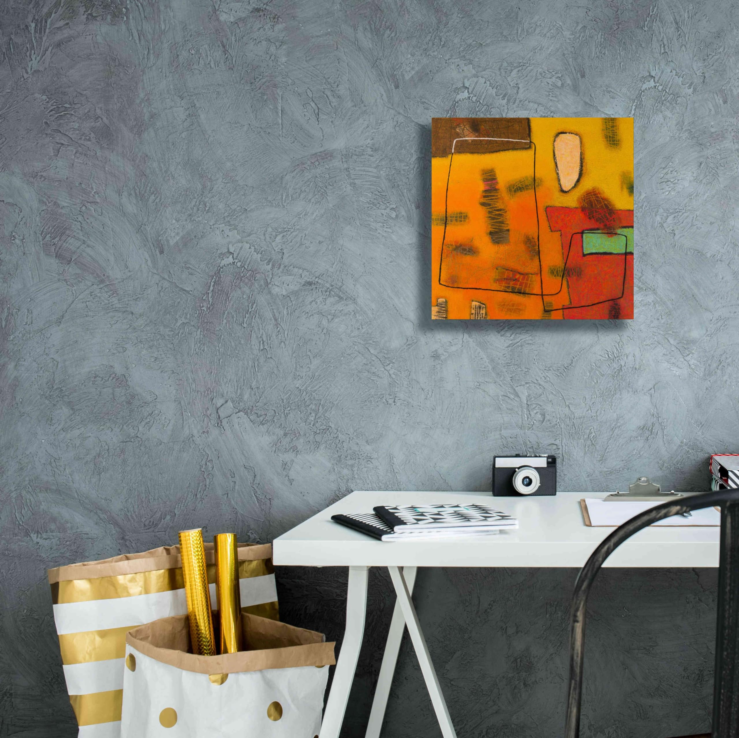 Epic Graffiti 'Conversations in the Abstract 31' by Downs - Premium Giclee Canvas Wall Art Print 12x12 Inches - Modern Urban Home Decor for Living Room, Bedroom & Office