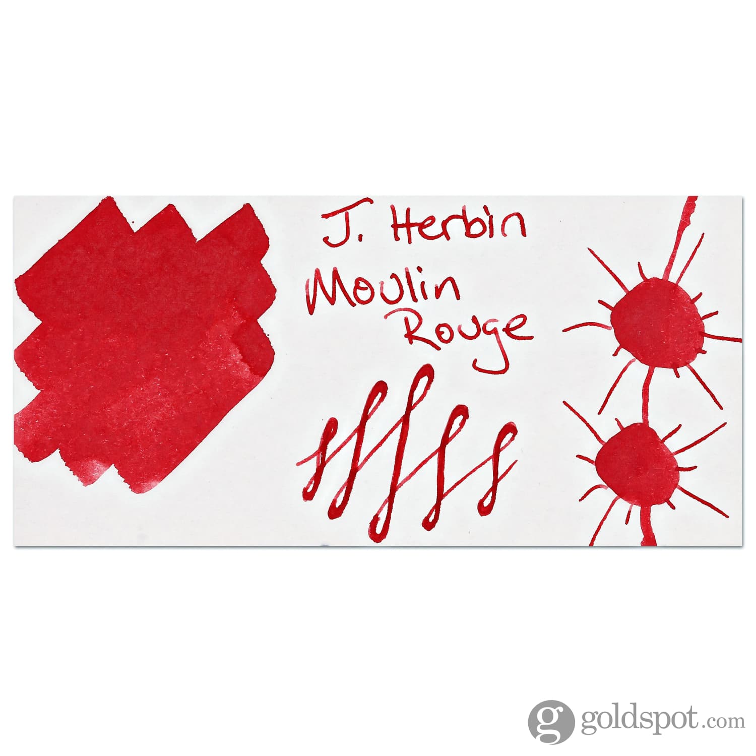 J. Herbin Paris Collection Fountain Pen Ink - 30ml Bottle in Moulin Rouge Red | Premium Calligraphy & Writing Ink for Fountain Pens, Dip Pens, and Art Projects