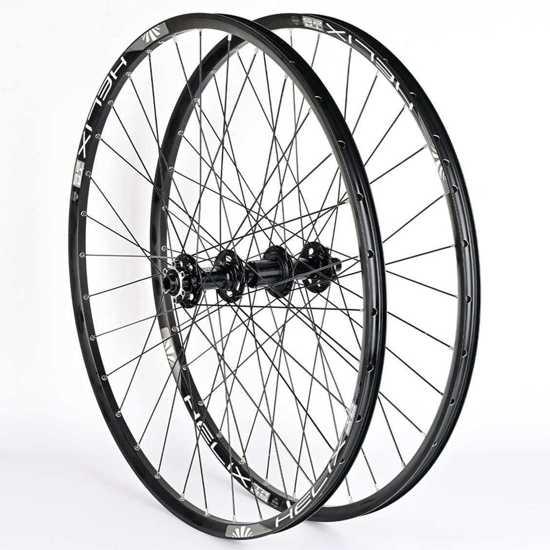 **26/27.5/29 Inch Mountain Bike Wheelset - Disc Brake Compatible with 8/9/10/11 Speed Cassette, Through Axle Front & Rear Wheels for Trail & Cross-Country Riding**