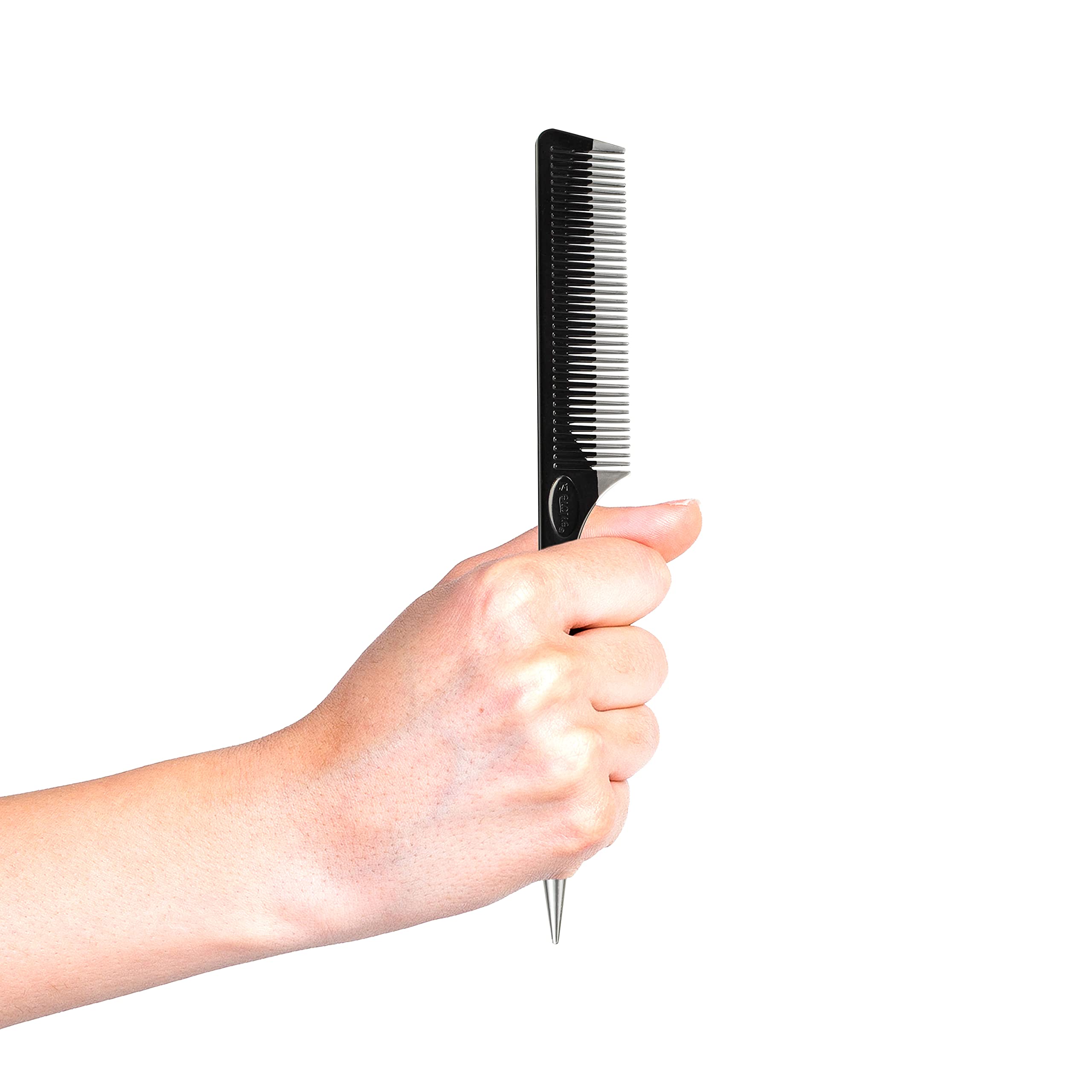 Evolve Professional Rat Tail Comb Set - 2 Pack for Hair Styling, Detangling & Sectioning - Perfect for Salons, Home Use & Travel