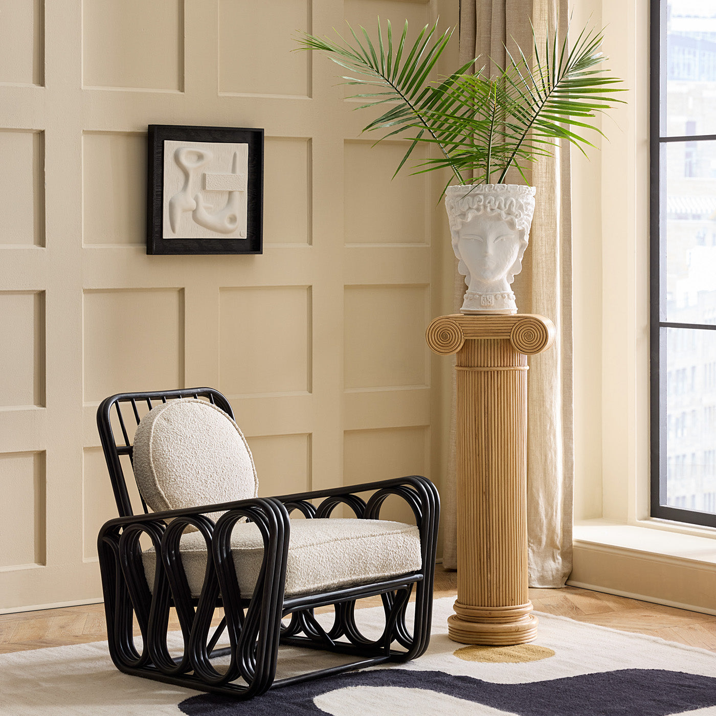 Riviera Capital Pedestal - Elegant and Durable Home Decor Stand for Living Room, Bedroom, or Office | Perfect for Displaying Plants, Sculptures, and Decorative Items