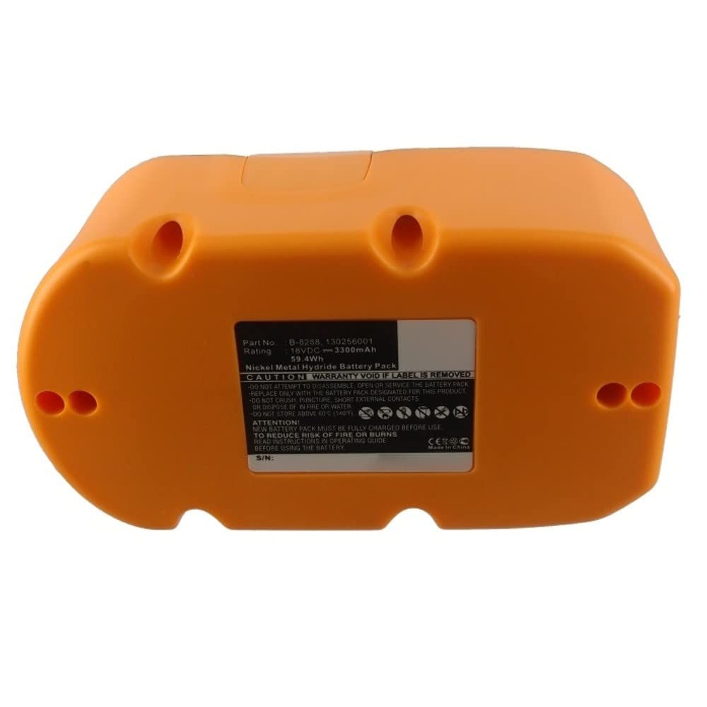 Synergy Digital 18V 3300mAh Ni-MH Replacement Battery for Ryobi SS180 Power Tools - Compatible with Ryobi B-8288 Battery - Ultra High Capacity Power Tool Battery for Drilling, Sawing & DIY Projects