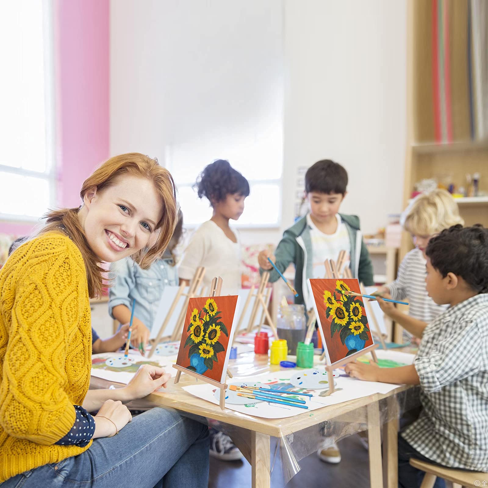 58-Piece Painting Set with Easels - 7x14