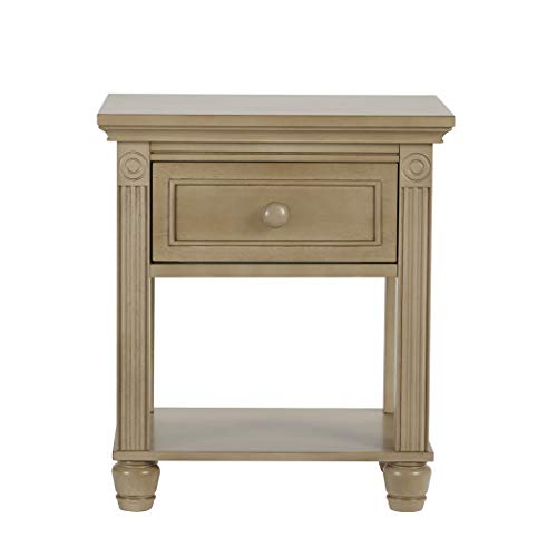 Baby Cache Montana Nightstand in Driftwood Finish - Stylish Bedside Table for Nursery, Kids Room or Guest Bedroom