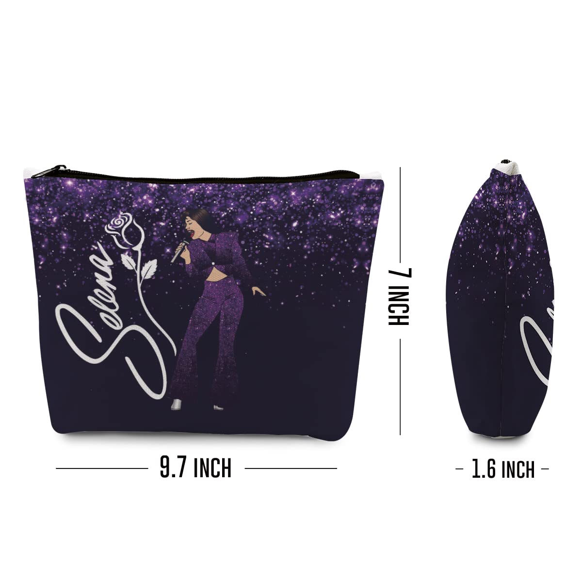 Stylish Singer-Themed Makeup & Toiletry Bag - Perfect Music Lover Gift with Lyrics Print for Women, BFF, Sister - Great for Graduation, Birthday & Christmas - Ideal for Travel, Concerts & Daily Use