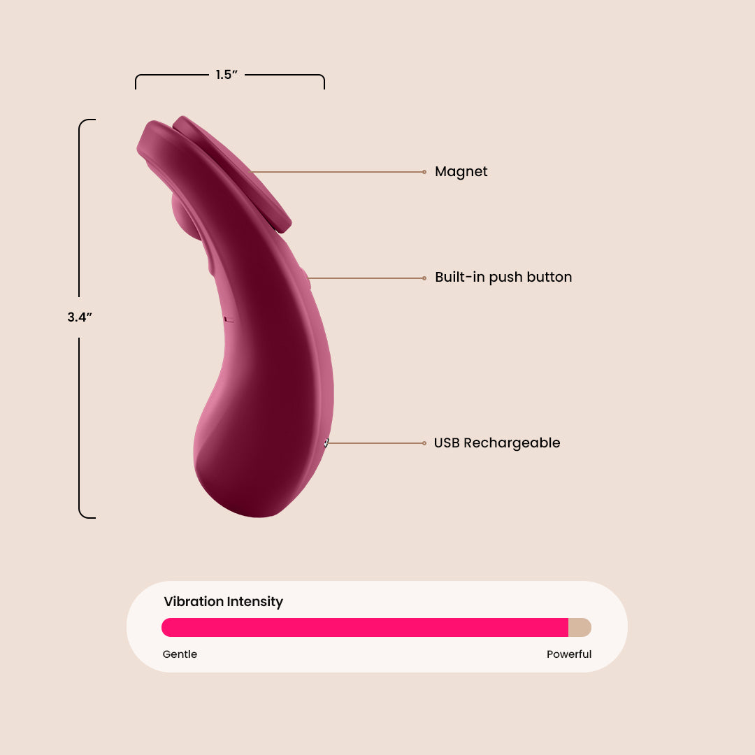 Satisfyer Sexy Secret App-Controlled Panty Vibe | Remote Control Vibrator for Discreet Wear | Perfect for Date Nights & Sensual Play