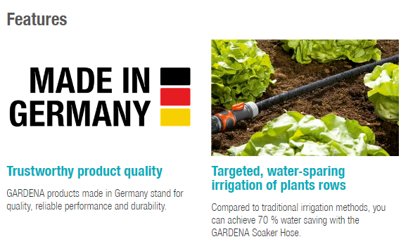 Gardena Soaker Hose 7.5m (25ft) - Premium Garden Watering Solution for Efficient Plant Irrigation | Perfect for Vegetable Gardens, Flower Beds & Landscaping