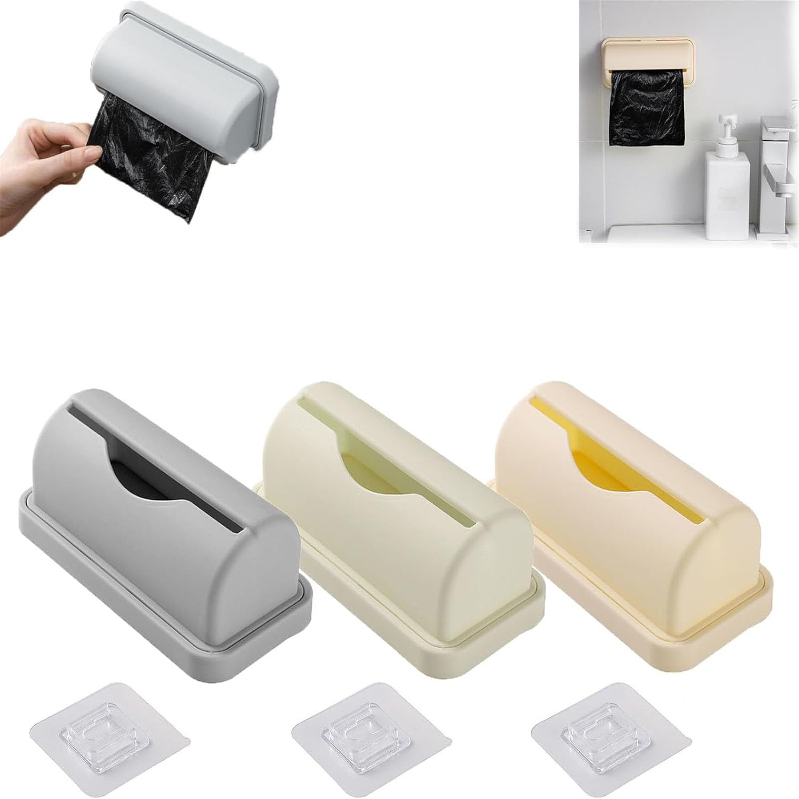 Small Bin Liner Kit - Fine Liner Trash Bags Dispenser for Kitchen, Bathroom & Toilet | Compact Garbage Bag Holder for Indoor Trash Cans | Perfect for Home, Office & RV Use
