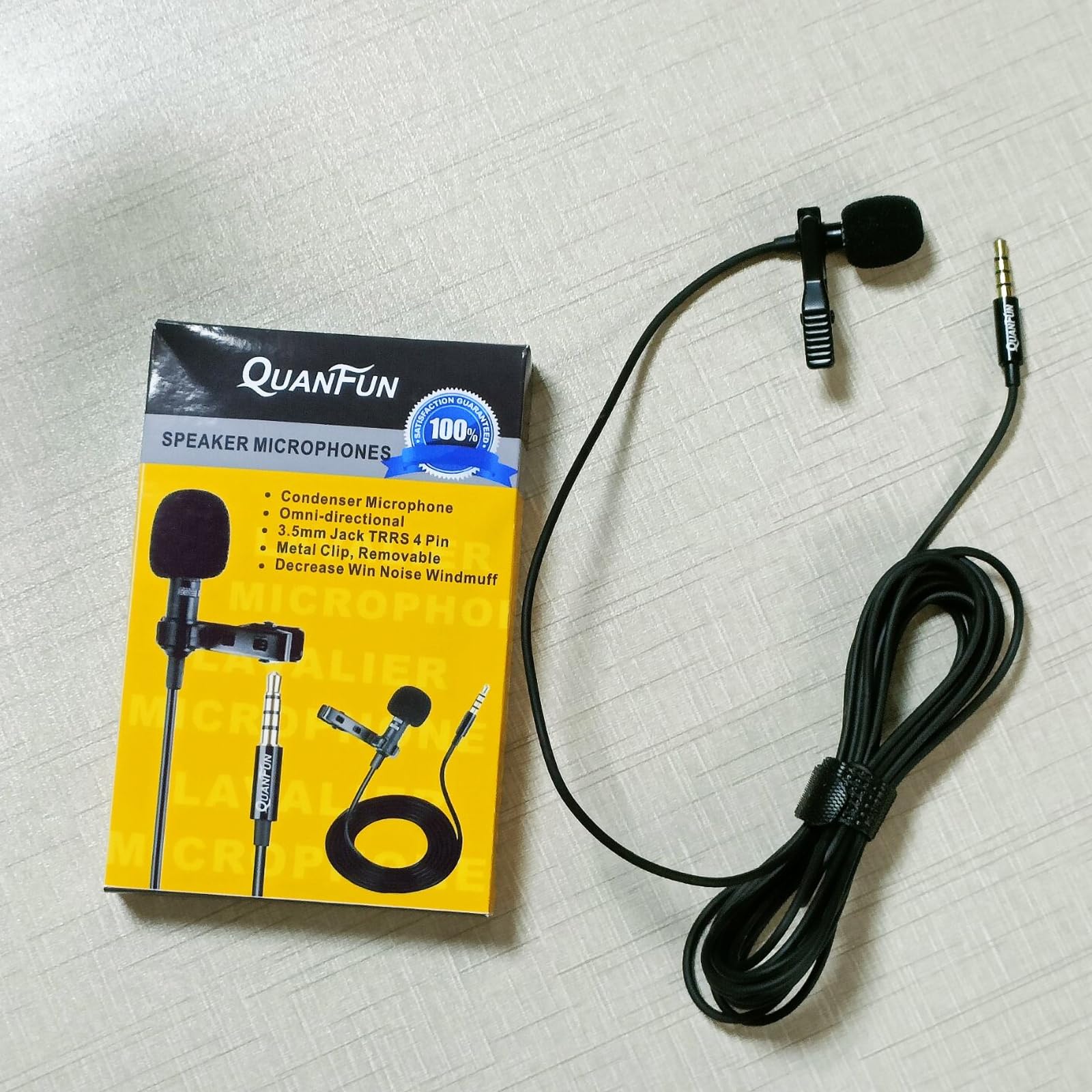 Professional Omnidirectional Lapel Microphone - Mini Clip-on Mic for Recording, YouTube, Laptop, DSLR & PC - Perfect for Podcasting, Live Streaming & Video Conferencing