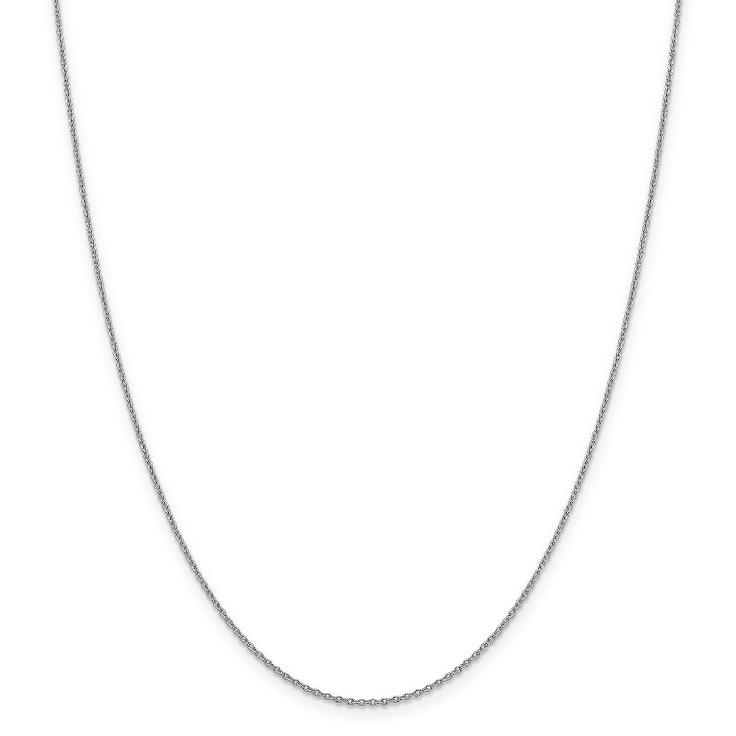 14K White Gold Classic Cable Chain Necklace or Anklet - Dainty & Elegant Jewelry for Women - Perfect for Everyday Wear, Gifts & Special Occasions