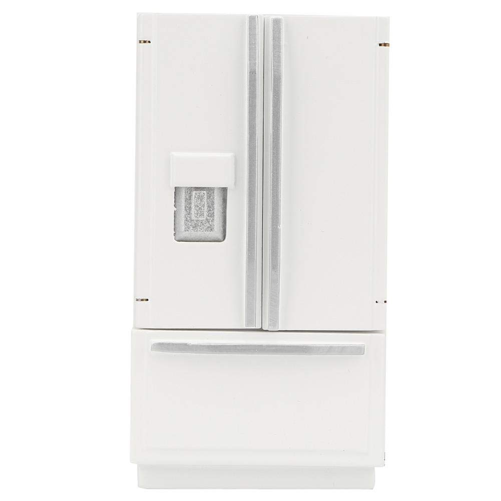 Tnfeeon 1:12 Scale Miniature Refrigerator - Highly Realistic White Dollhouse Kitchen Accessory for Model Home Decor | Perfect for Dollhouse Displays, Miniature Collectors & DIY Scene Building