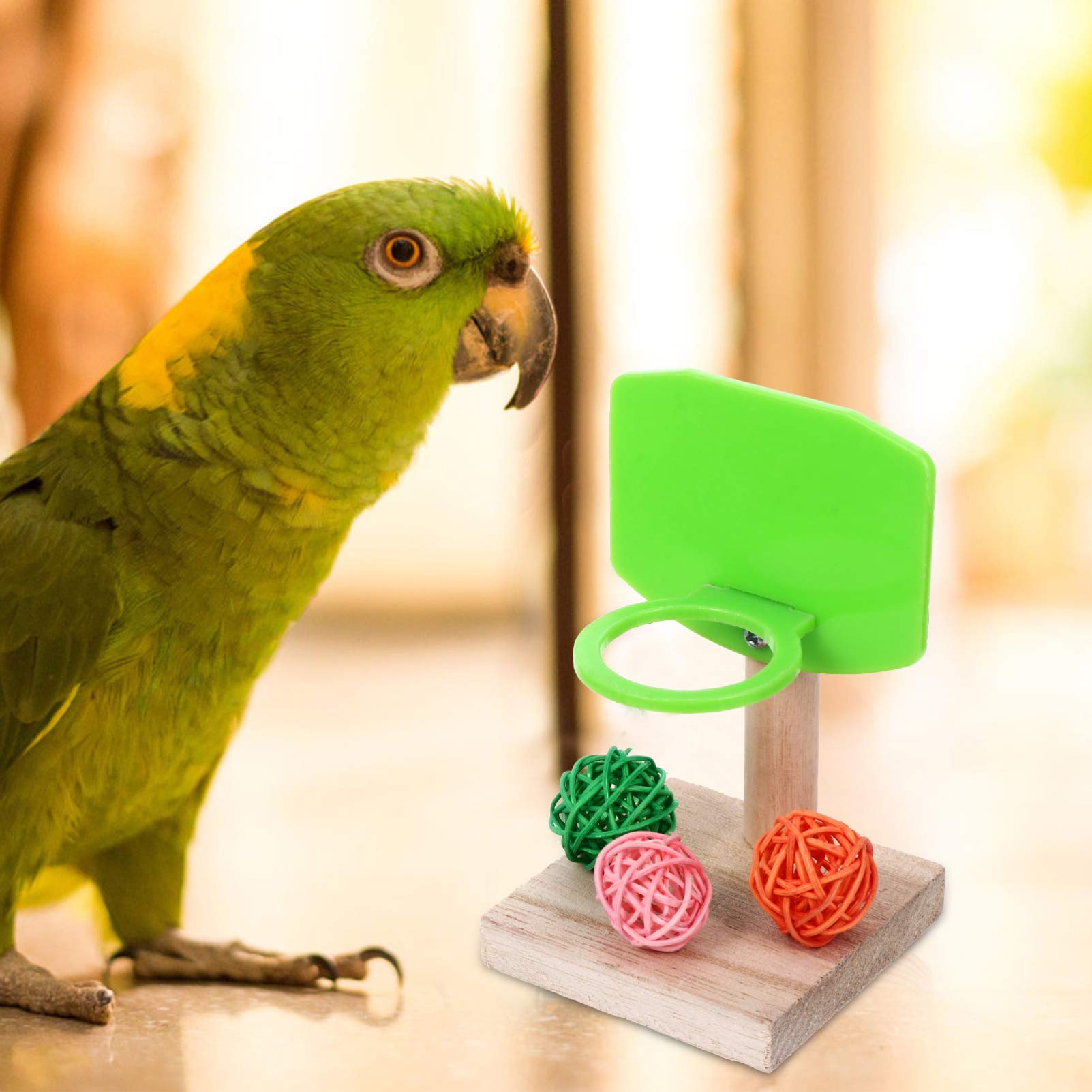 TEHAUX 3 Sets Parrot Training Toys - Interactive Stacking Rings & Foraging Puzzle Toys for Birds, Cockatiels, Parakeets - Mental Stimulation & Exercise Toys for Small to Medium Pet Birds - Perfect for Cage Play, Training Sessions & Boredom Relief - Great for Bonding Time & Bird Enrichment Activities