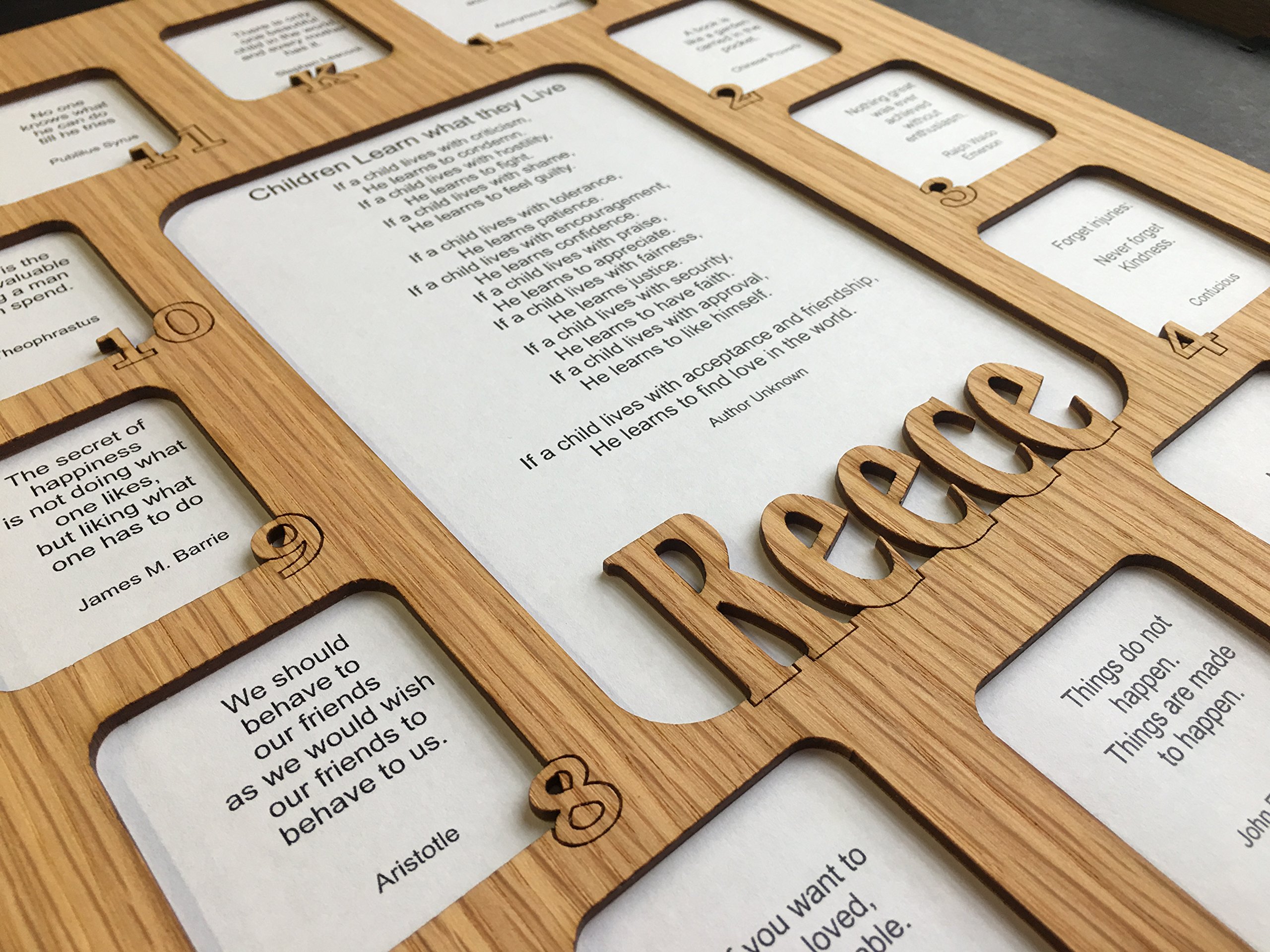 Personalized School Years Picture Frame 11x14 - Oval Layout for PreK to 12th Grade - Whitewash Finish - Perfect for Graduation Gifts & Classroom Memories