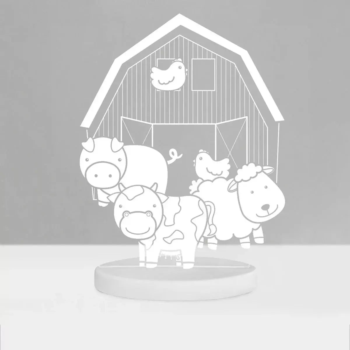 Duski Night Light for Kids - Farm Yard Animal Design, Soft Glow LED Nightlight for Nursery, Bedroom, and Kids Room - Perfect for Bedtime, Sleep Aid, and Soothing Nighttime Ambience