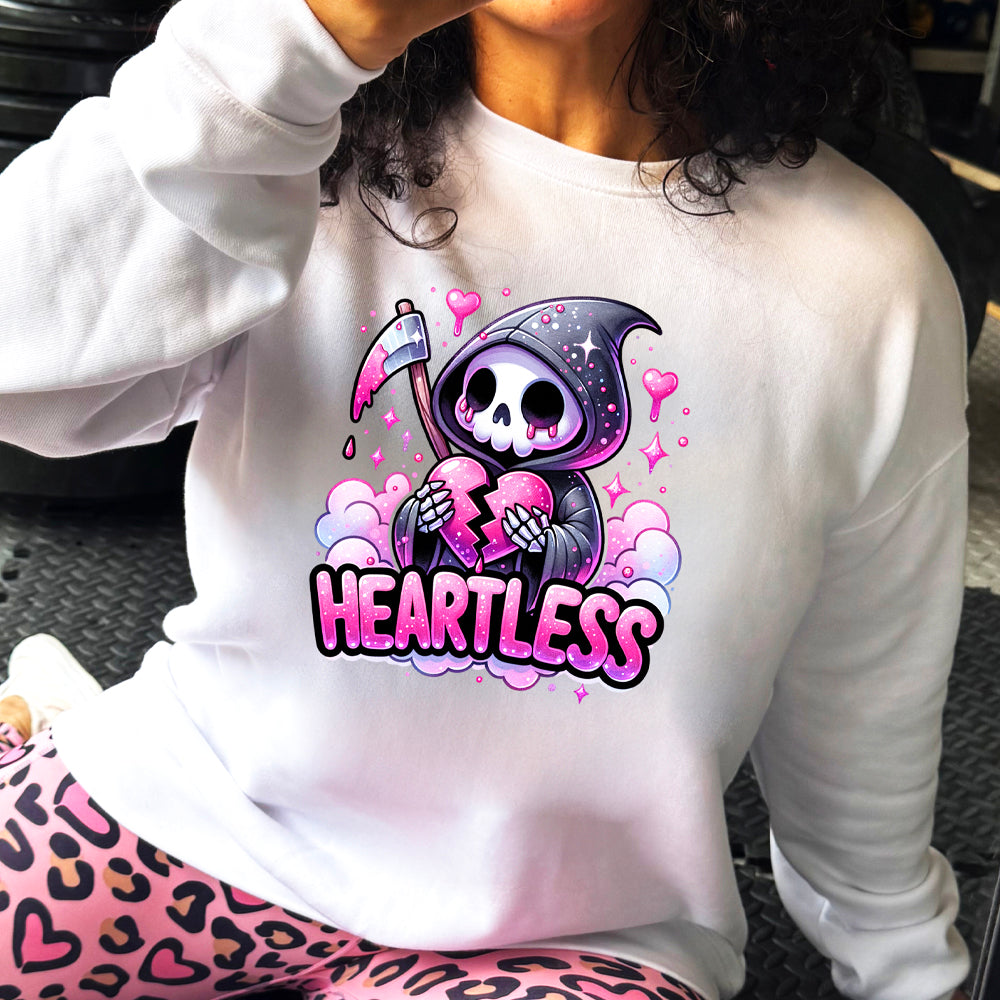 Heartless Crew Neck T-Shirt - Soft Cotton Unisex Tee for Men & Women | Casual Streetwear, Graphic Print Top for Everyday Wear