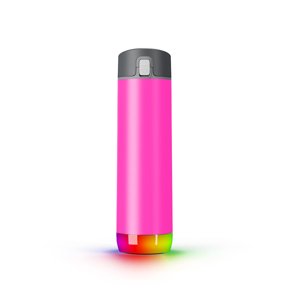 HidrateSpark PRO 21 oz Smart Water Bottle with Chug Lid - Track Hydration & Glow Reminder for Fitness, Gym, Office & Outdoor Activities