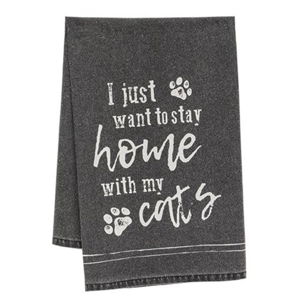 Funny Cat Dish Towel - Cute Kitchen Towel for Cat Lovers - Perfect for Cooking, Baking & Home Decor