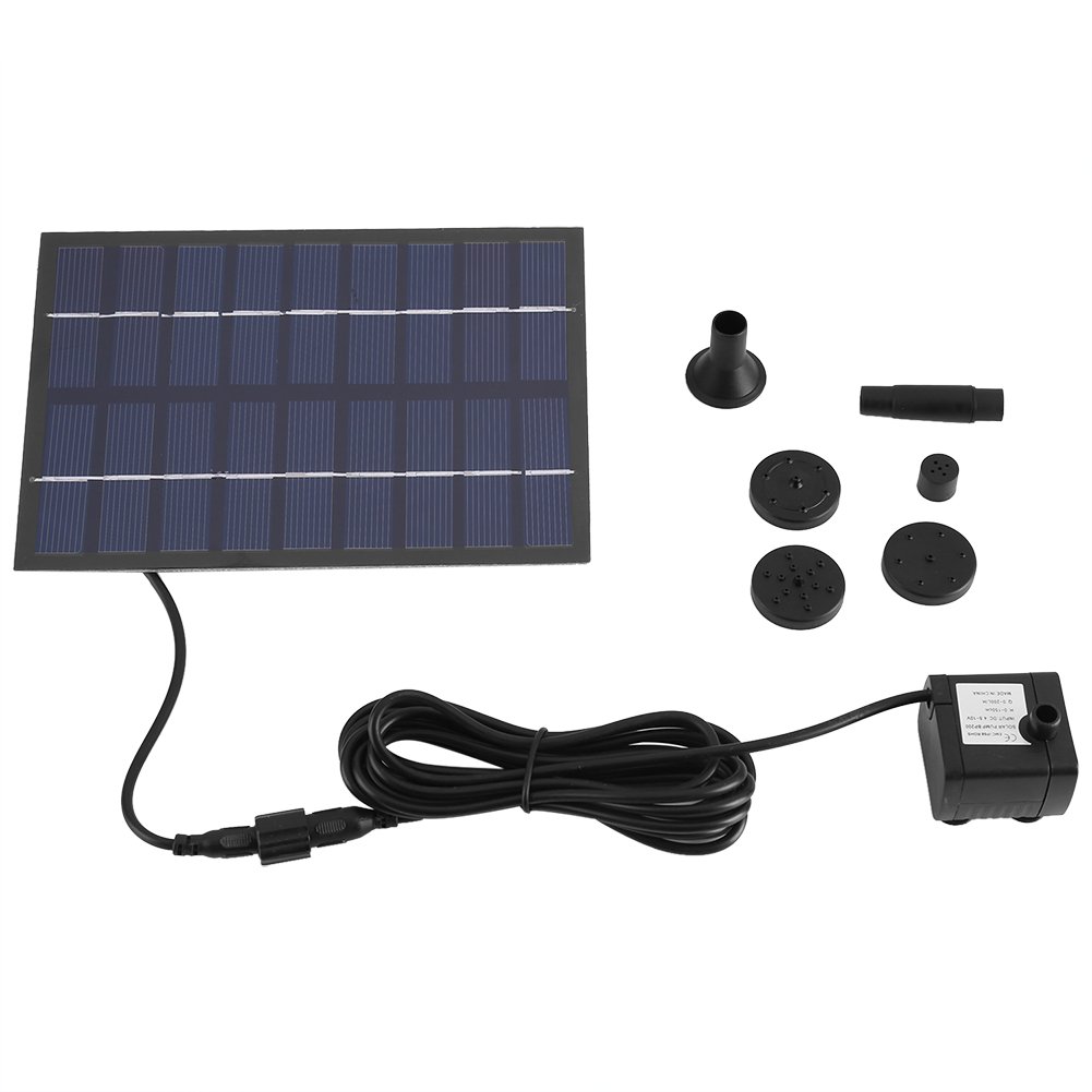 Haofy Solar Submersible Fountain Pump with Solar Panel - DC Brushless Pond Pump for Garden, Pool, Aquarium, Fish Tank & Bird Bath | Outdoor Water Feature for Patio, Yard & Landscape Decoration
