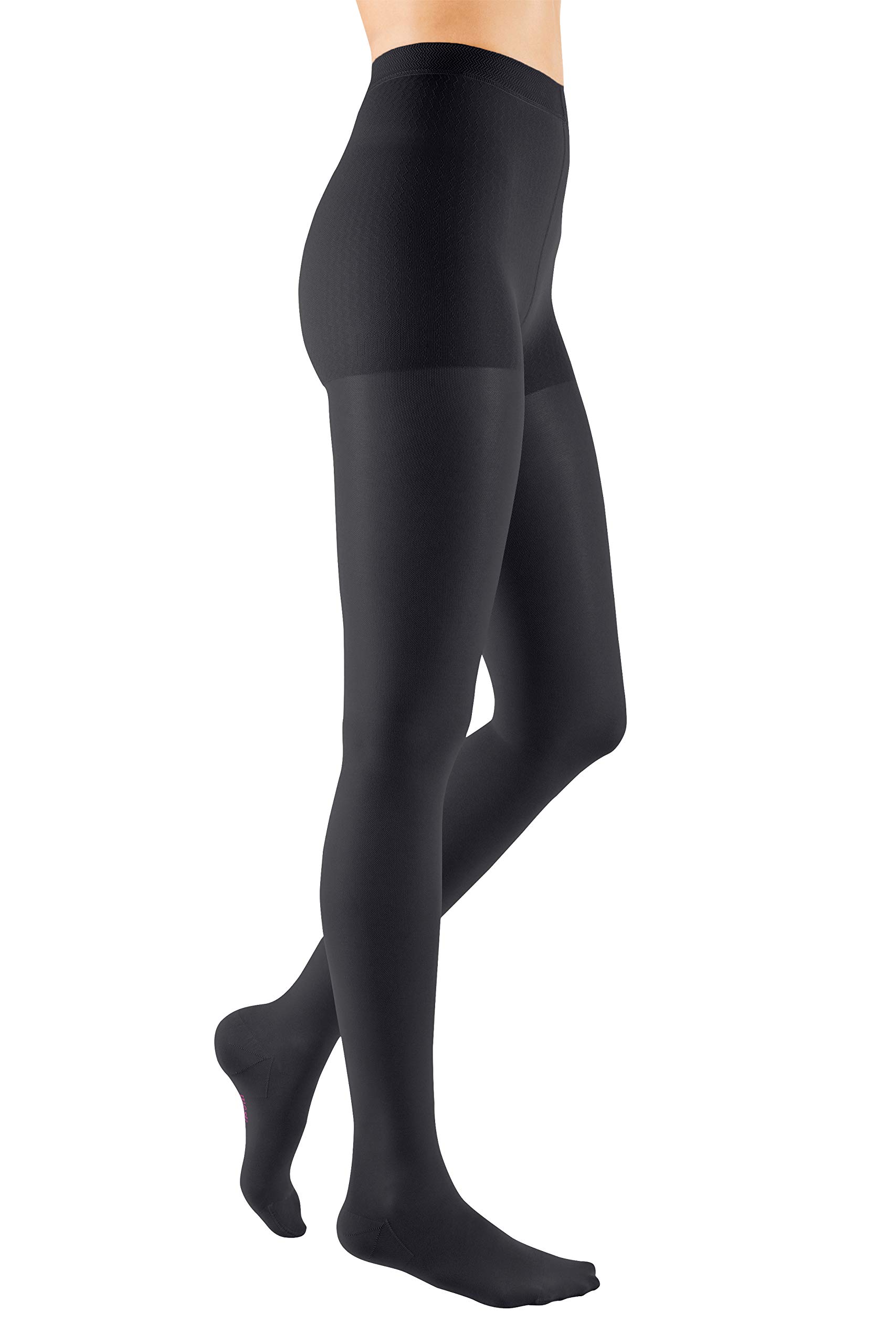 Mediven Elegance CCL1 Closed Toe Compression Tights for Women - Black, Standard Length - Ideal for Varicose Veins, Lymphedema & Post-Surgery Recovery