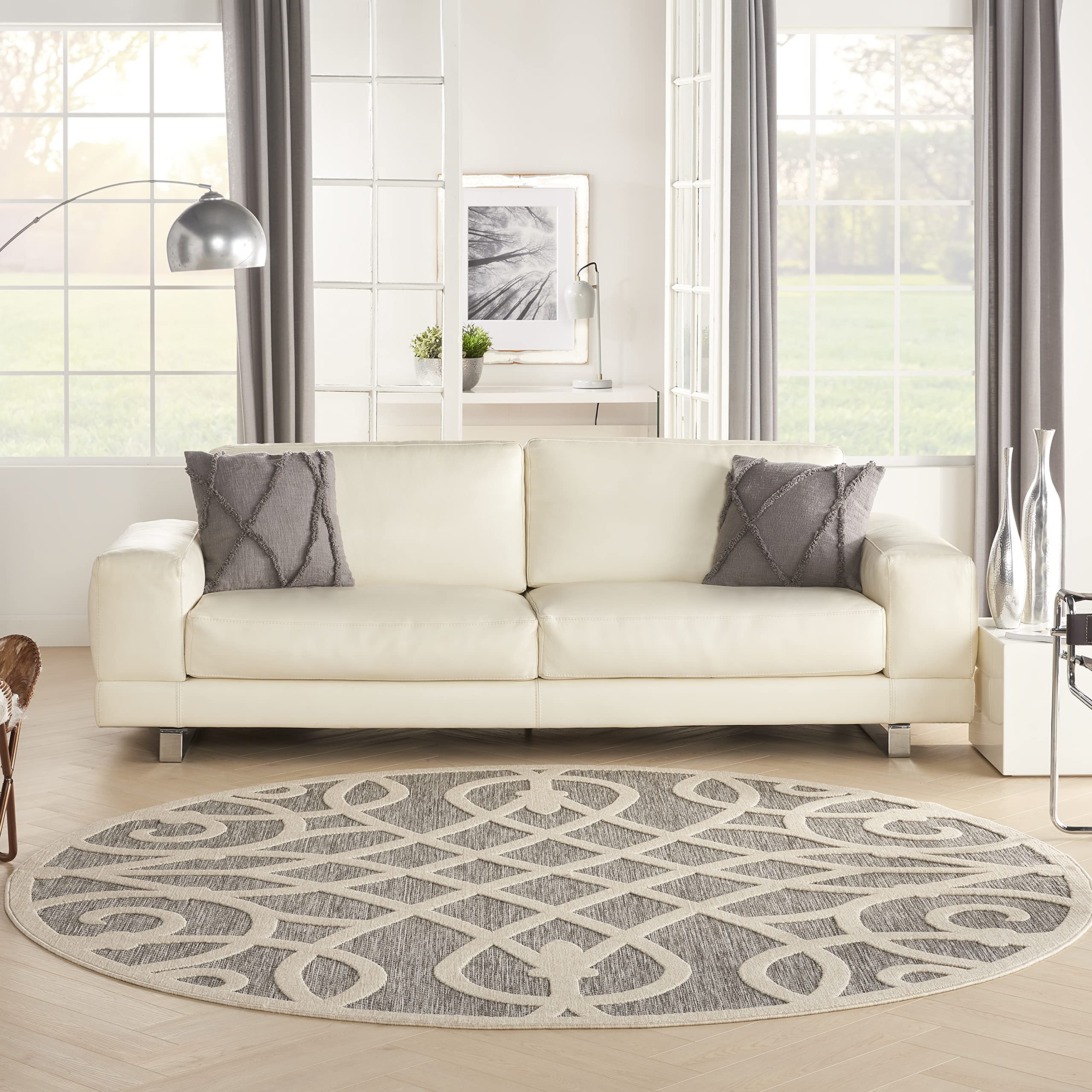 Nourison Palamos Indoor/Outdoor Round Area Rug - 7'10