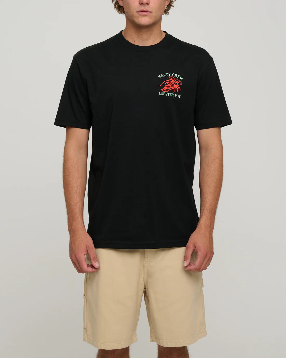 Salty Crew Lobster Pot Premium T-Shirt for Men - Soft Cotton Graphic Tee for Fishing, Boating & Outdoor Adventures