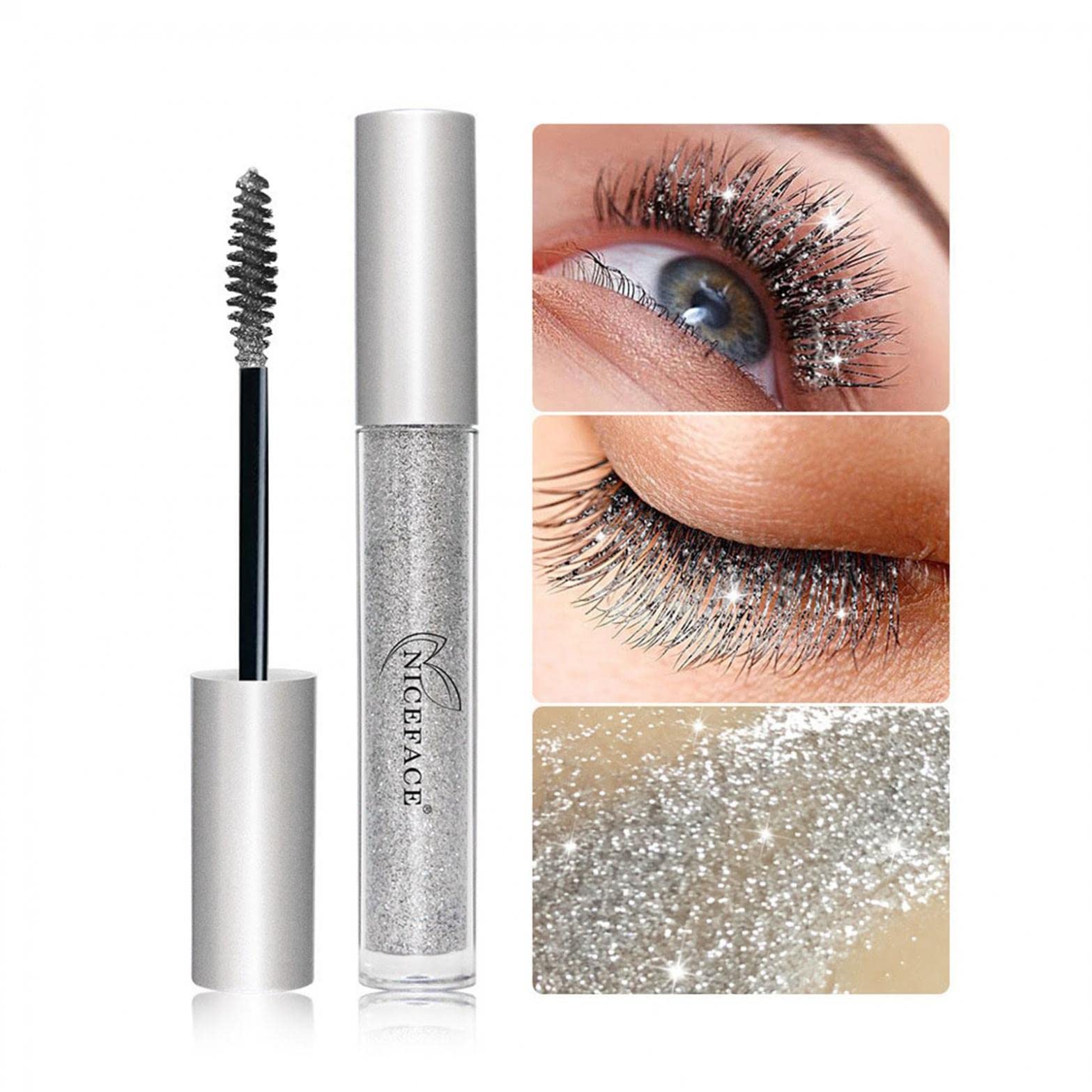 4D Glitter Lash Mascara - Waterproof Diamond Eyelash Makeup for Women, Long Lasting Lengthening & Thickening, Easy to Remove | Perfect for Concerts, Parties, Night Out & Special Occasions