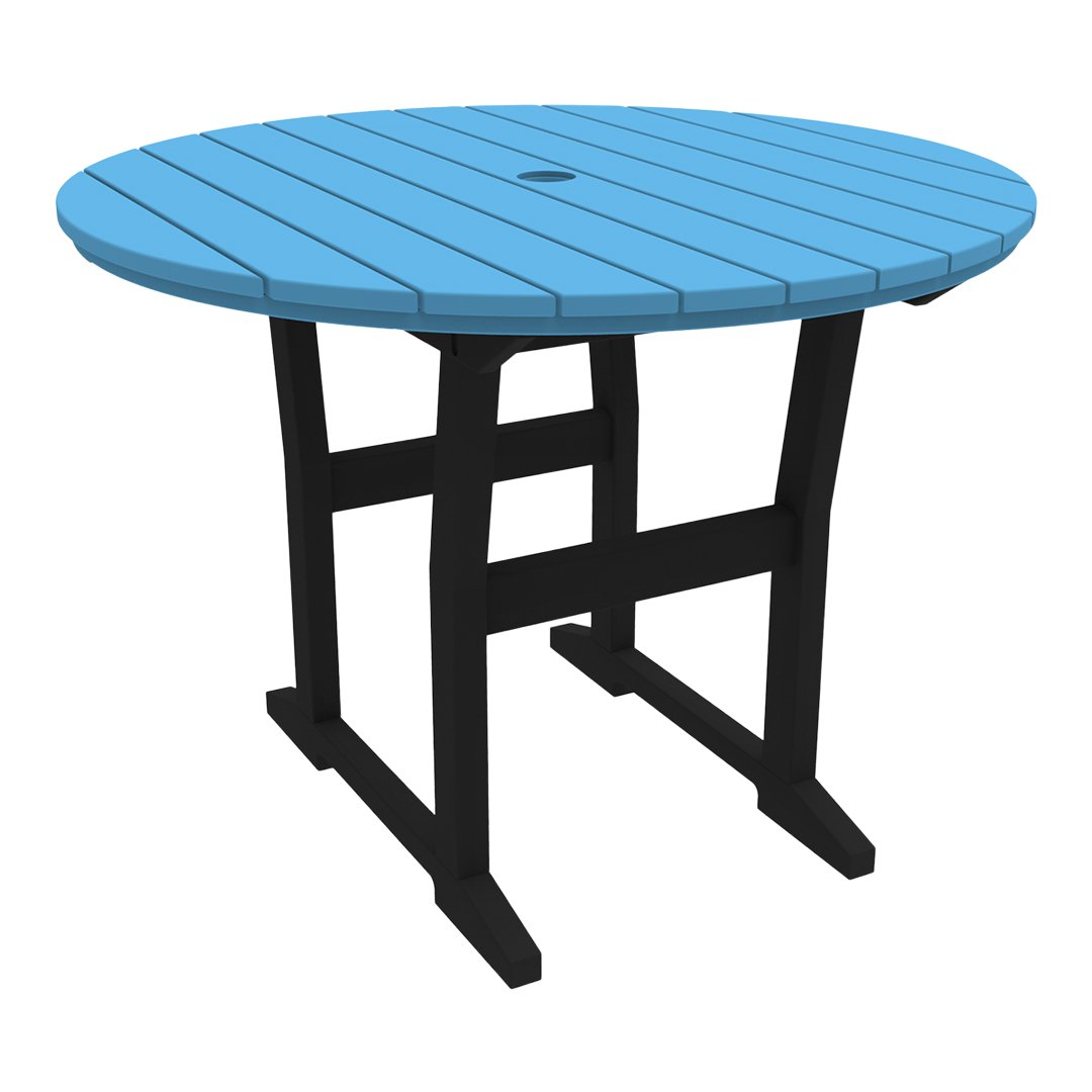 Coastline Cafe Round Dining Table - 36 Inch Modern Kitchen Table for Small Spaces, Breakfast Nook & Apartment - Perfect for Coffee Shops, Restaurants & Home Decor