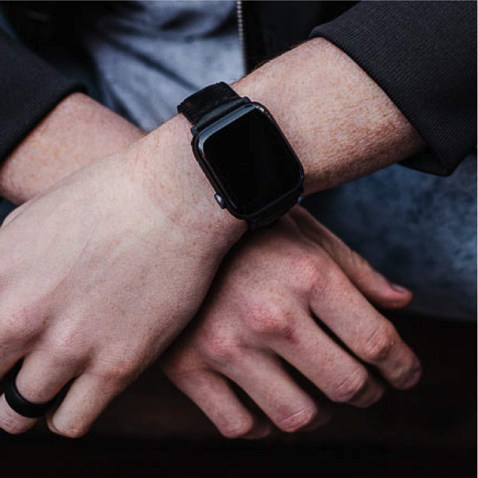 Premium Bullstrap Men's Full-Grain Italian Leather Watch Band - Compatible with Apple Watch Series 1-8 | Durable Luxury Replacement Strap for Work, Travel & Everyday Wear