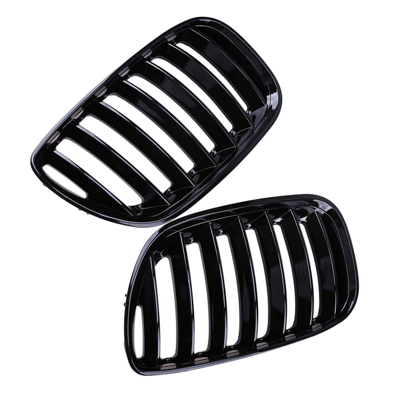 Gloss Black Front Bumper Kidney Grill Mesh Grille for BMW X5 E53 2004-2006 X Series | Replacement Car Accessory | Enhances Style & Protection for Off-Roading & City Driving
