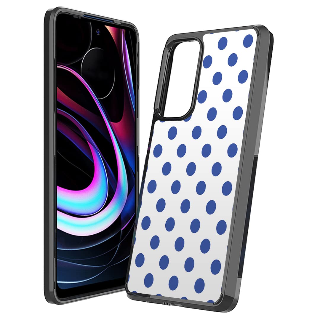 Motorola Edge 5G UW Case - Slim Protective Cover for Men & Women | Blue Dots Design | Verizon Compatible