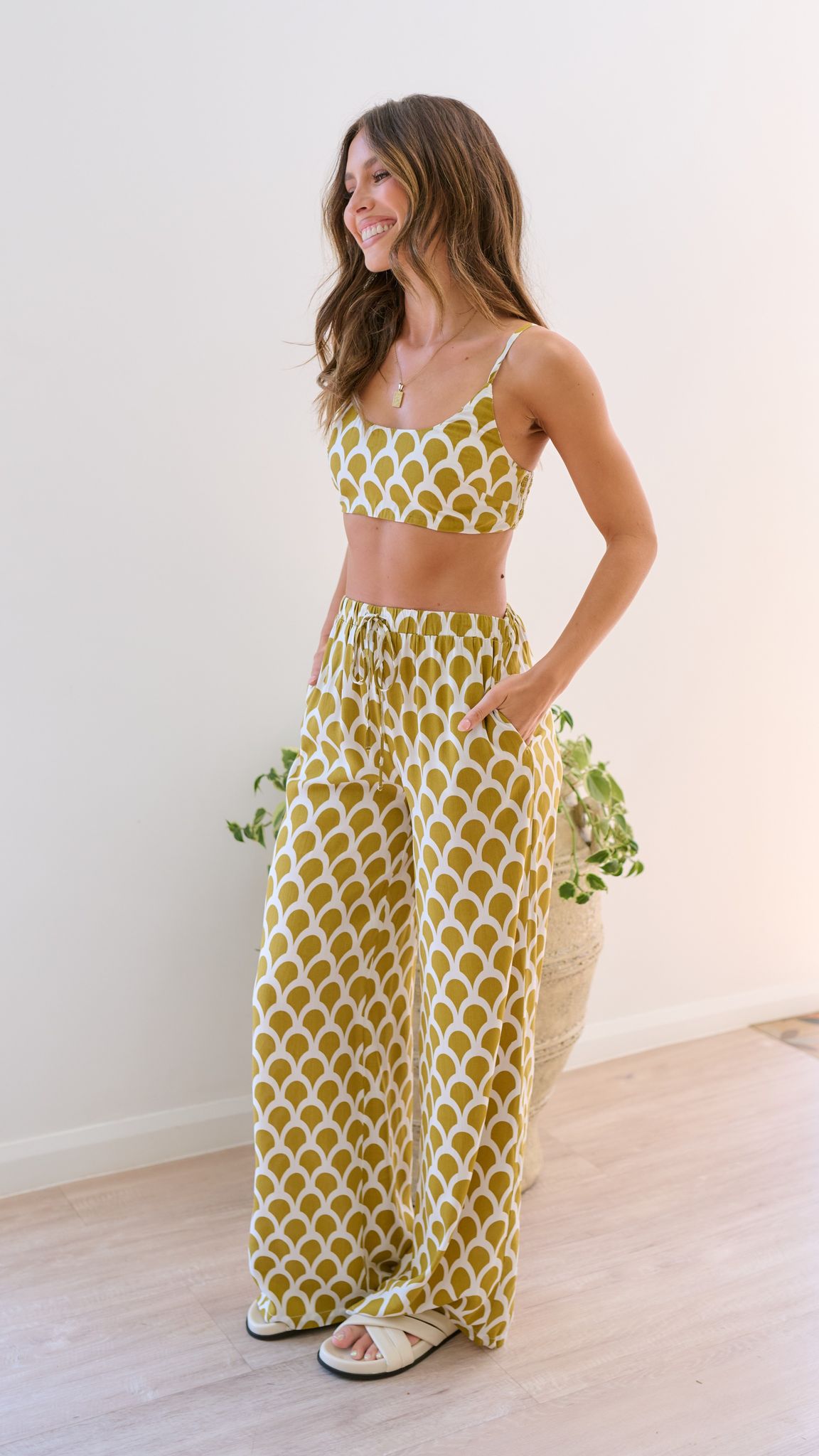 Layne Women's Mustard Print Crop Top | Trendy Short Sleeve Summer Shirt | Perfect for Beach, Music Festivals & Casual Outfits