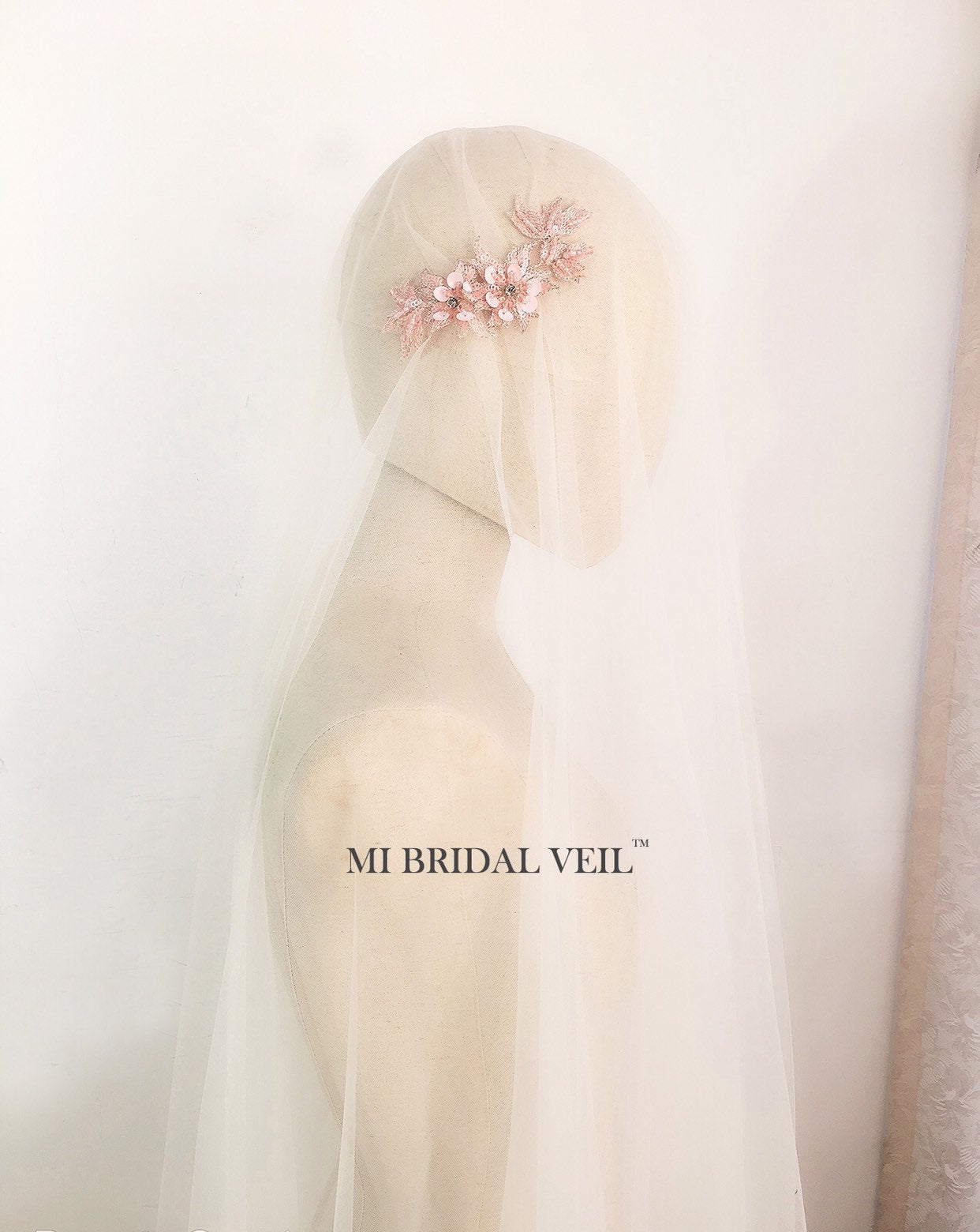 Juliet Cap Veil with Beaded Details - Vintage Wedding Veil for Brides | Perfect for Boho, Classic & Romantic Weddings