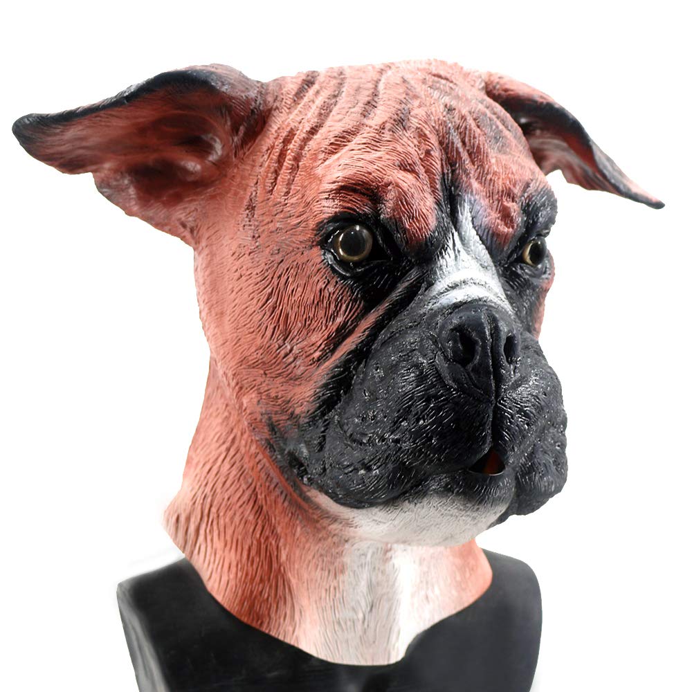 Latex Dog Mask - Full Head Animal Costume for Halloween, Super Bowl & Underdog Party | Realistic Pet Mask for Cosplay, Fancy Dress & Themed Events