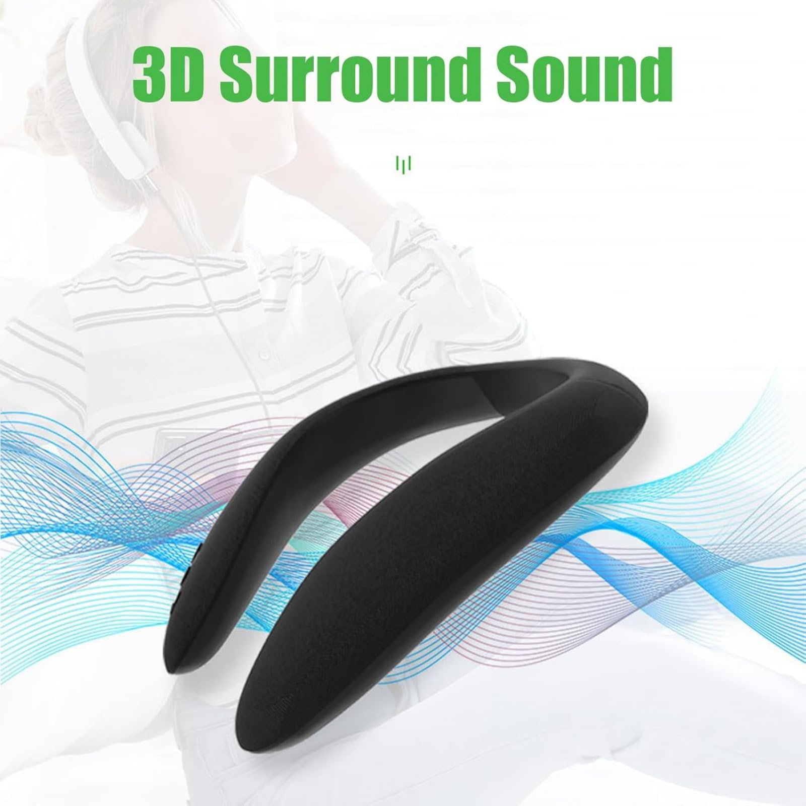Nomodo Wireless Wearable Bluetooth Neck Speaker with Built-in Mic - Portable Hands-Free Speaker for Music, Calls & Audio - Perfect for Home, Office, Gym, Running, Travel & Outdoor Activities
