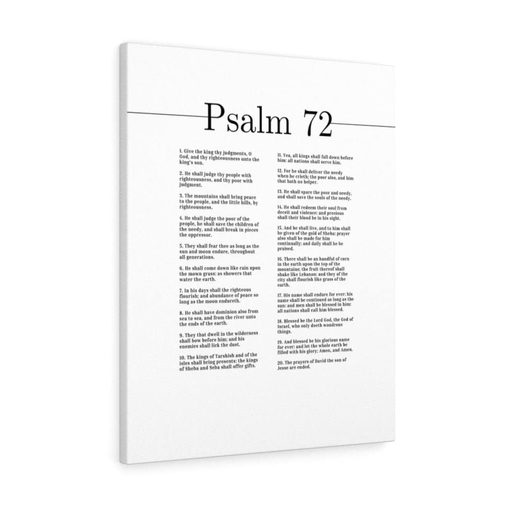 Blessed Be The Lord God Psalm 72 - Christian Wall Art with Scripture Print - Ready to Hang Bible Verse Decor for Home, Church & Office