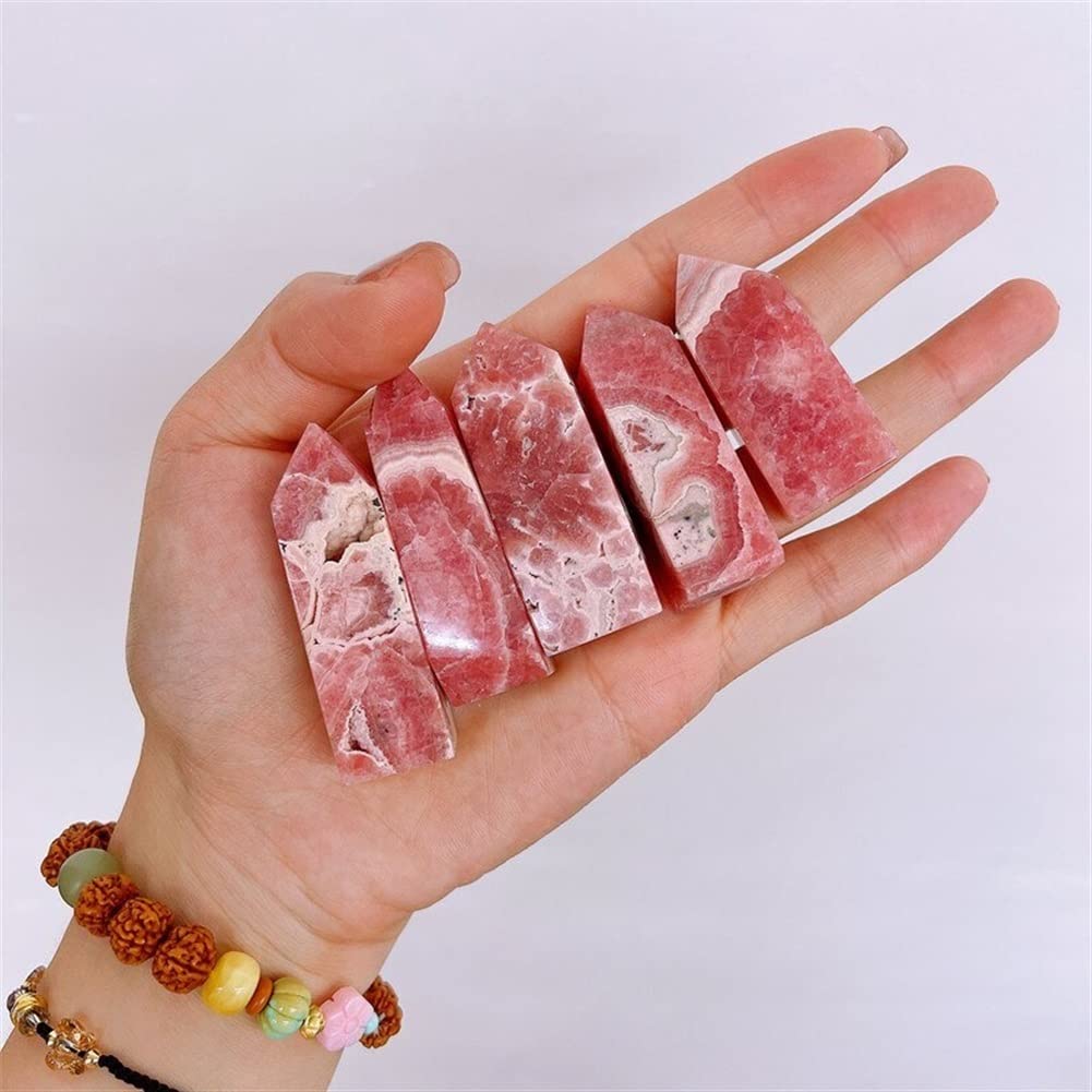 Natural Rhodochrosite Crystal Obelisk Point Tower - Healing Stone for Meditation, Reiki & Home Decor - 1pc Mineral Specimen for Spiritual Healing & Positive Energy